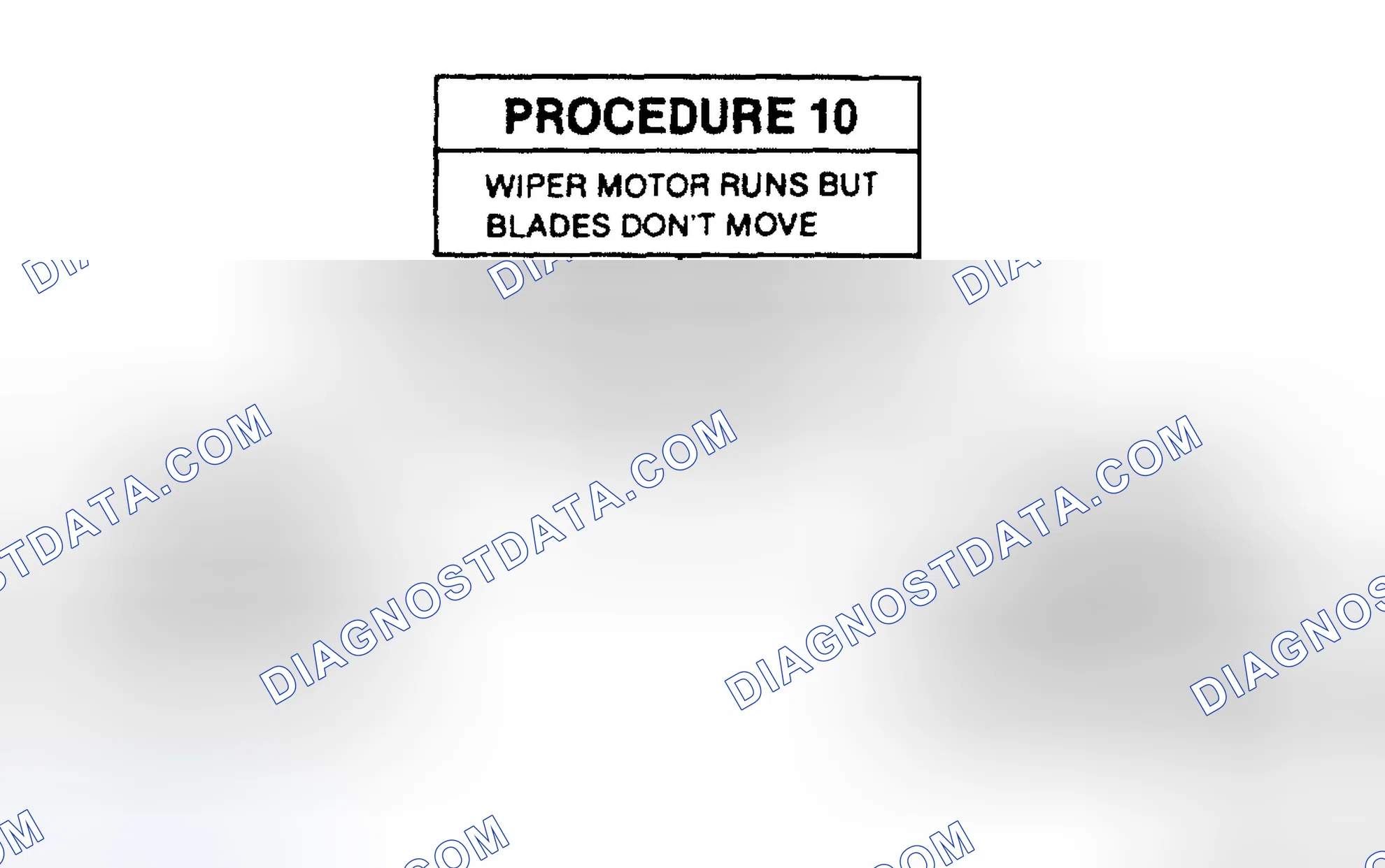 Scheme 12: FRONT - WIPER MOTOR RUNS BUT BLADES DO NOT MOVE