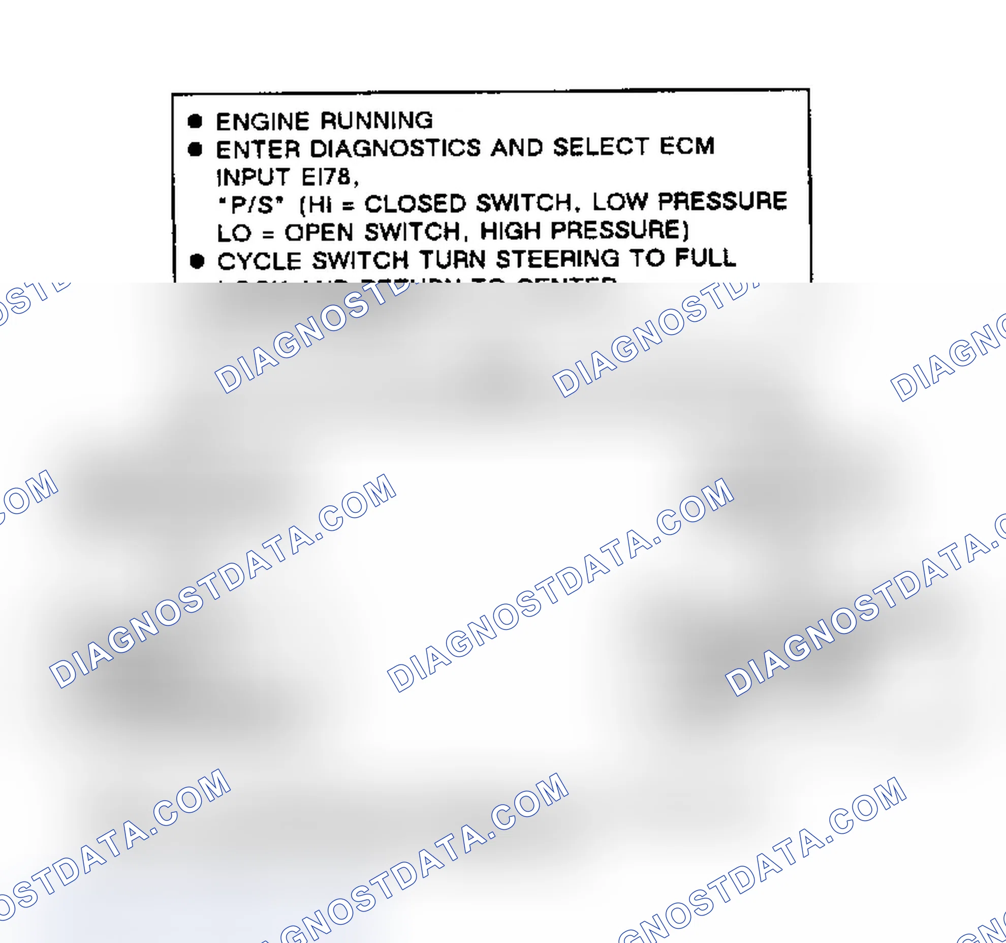 Scheme 262: Flow Chart, Code EO40, Open Power Steering Pressure Switch Circuit