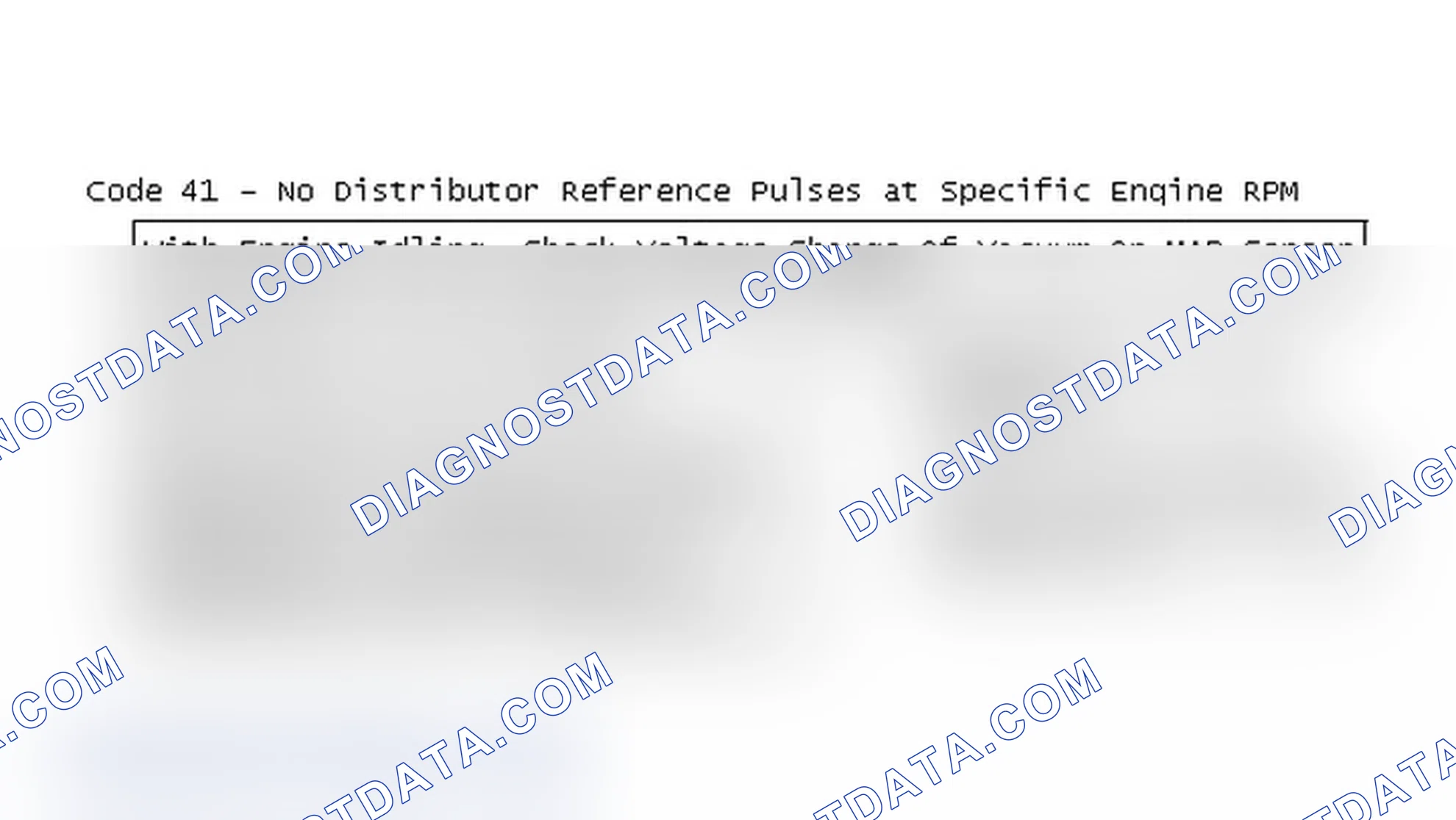Scheme 178: Flow Chart, Code 41 - No Distributor Reference Pulses at Specific Engine RPM