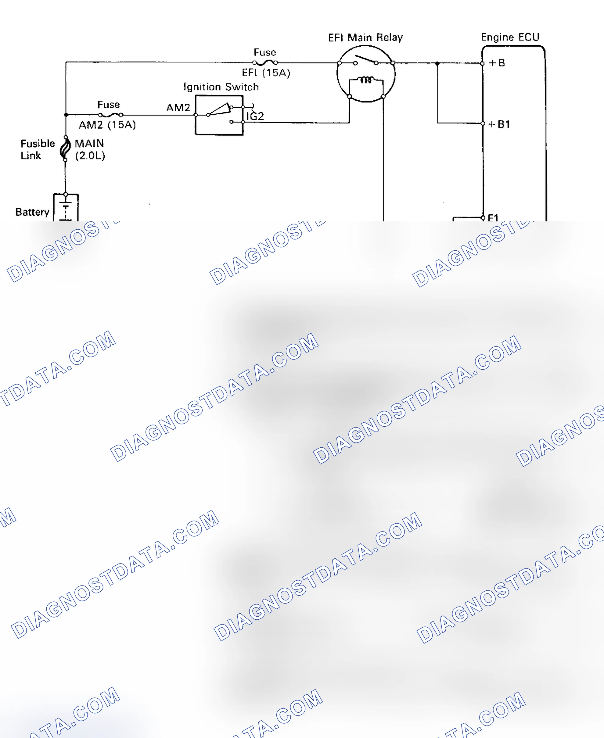 Scheme 48: Test No. 2 Schematic ECU (+B) Circuit