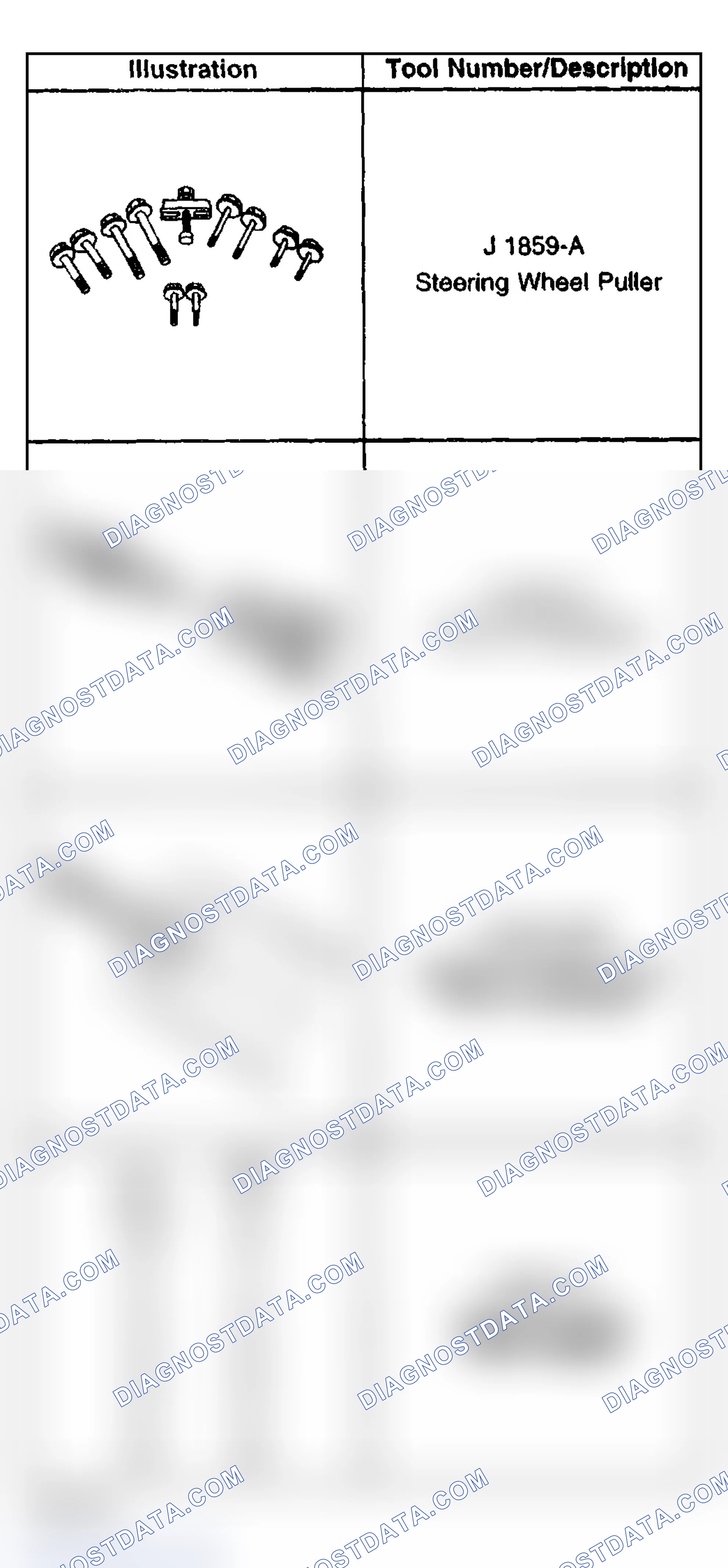 Scheme 122: Special Tools and Equipment