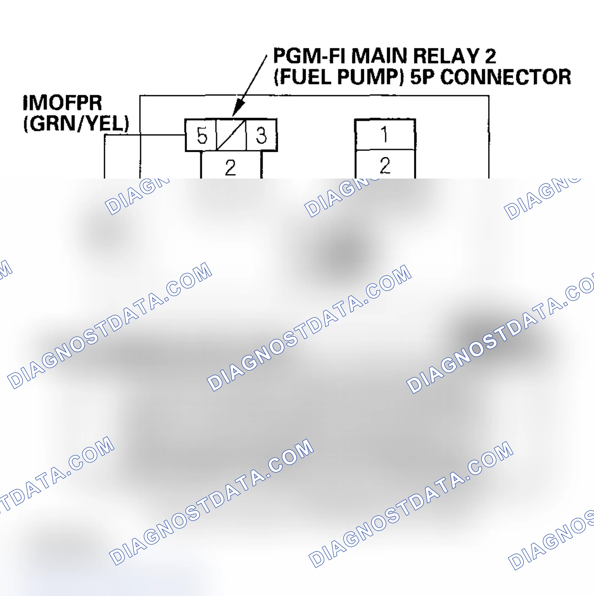 Scheme 14: DTC P0627: PGM-FI Main Relay 2 (Fuel Pump) Circuit Malfunction