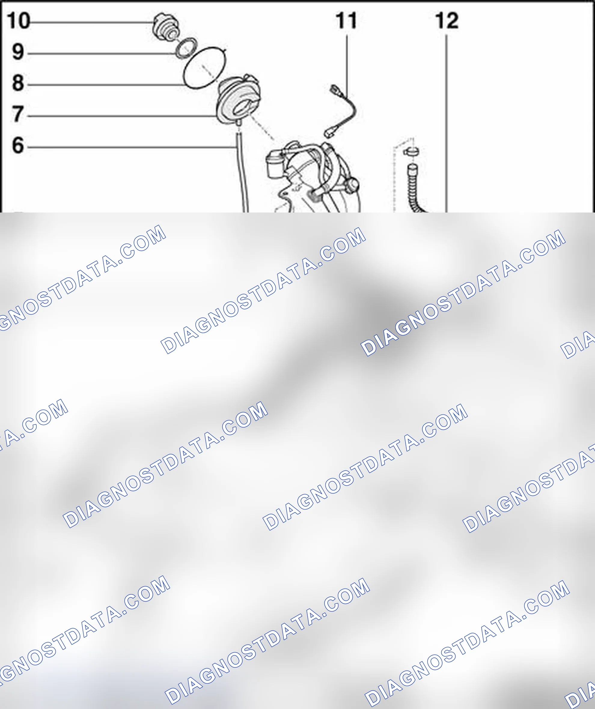 Scheme 426: Fuel tank with attachments, assembly overview