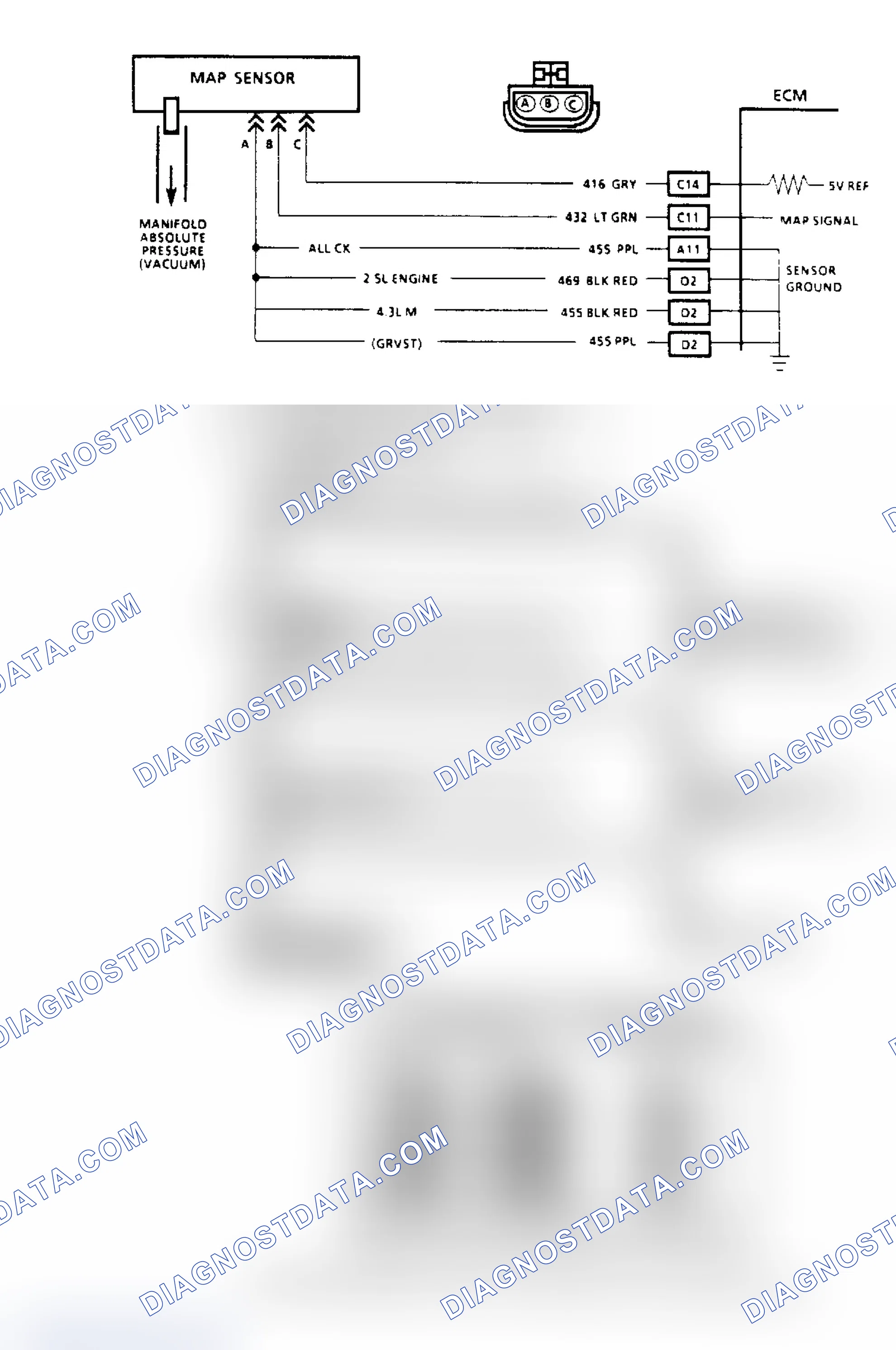 Scheme 104: Code 33, MAP Sensor (Signal Voltage High)