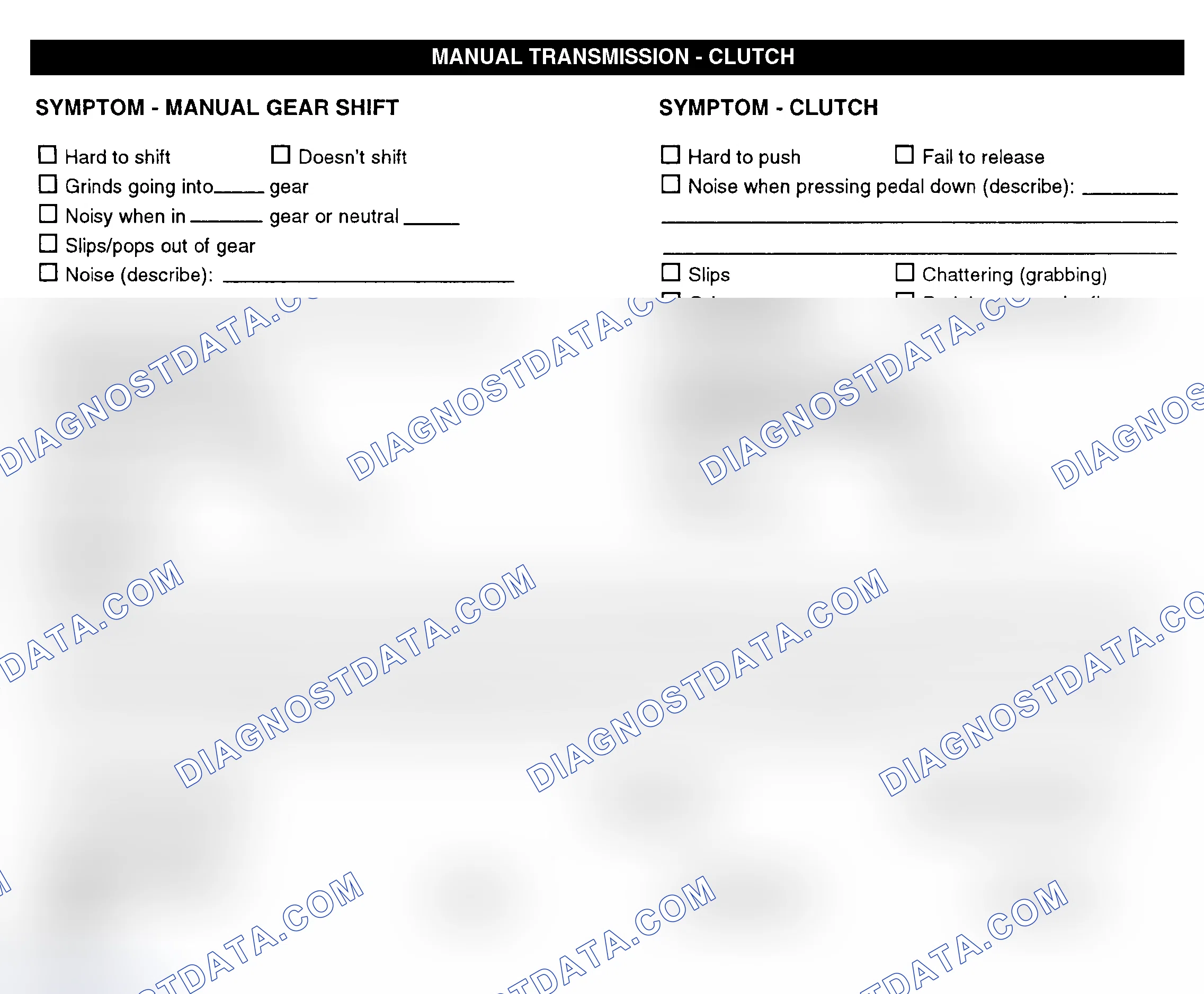 Scheme 10: Manual Transmission & Clutch