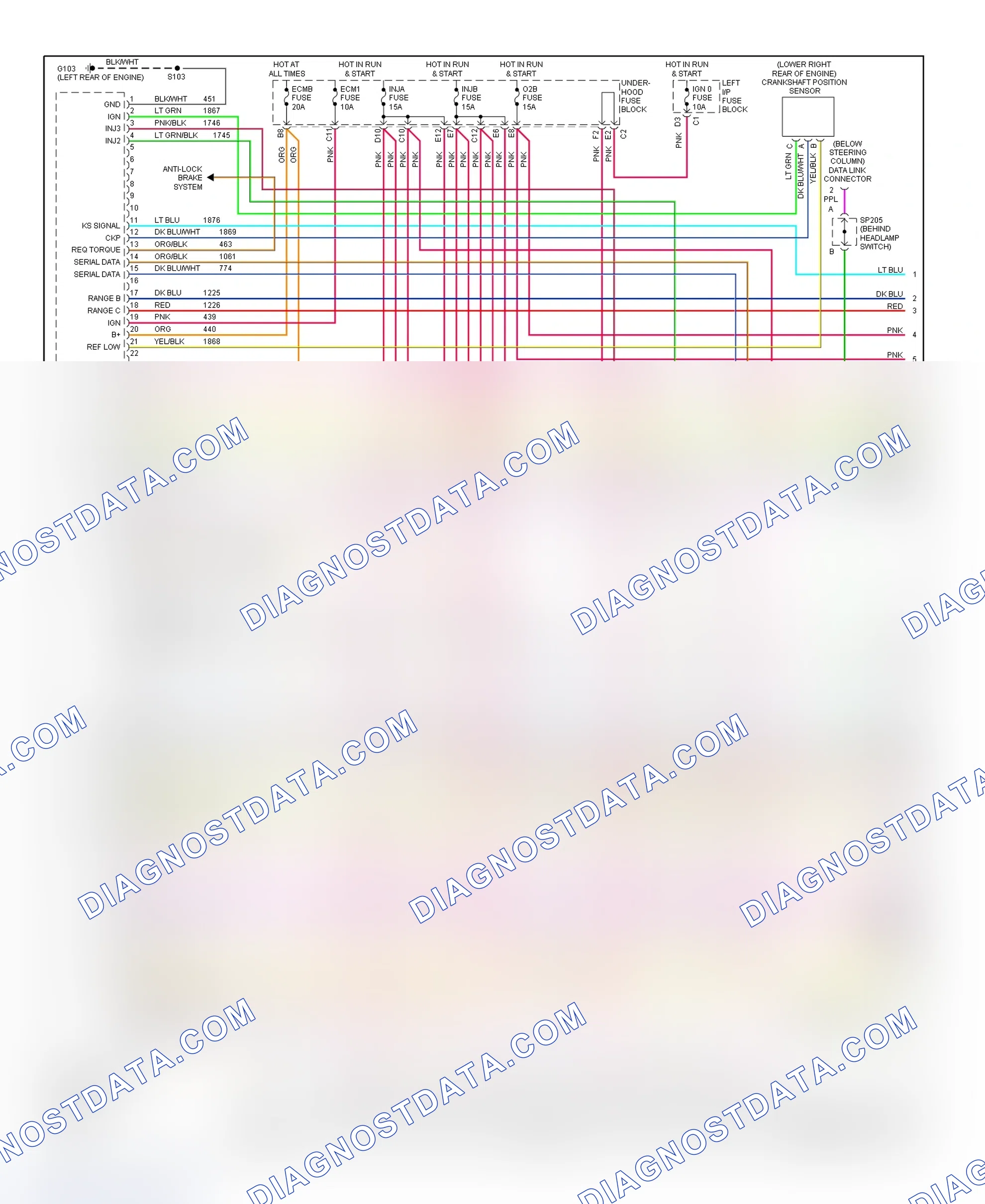 Scheme 51: PCM Wiring Diagram (Escalade, Escalade EXT, Sierra, Silverado, Suburban & Yukon XL - 6.0L Gasoline - With Isolated Ground HO2S - 1 Of 5)