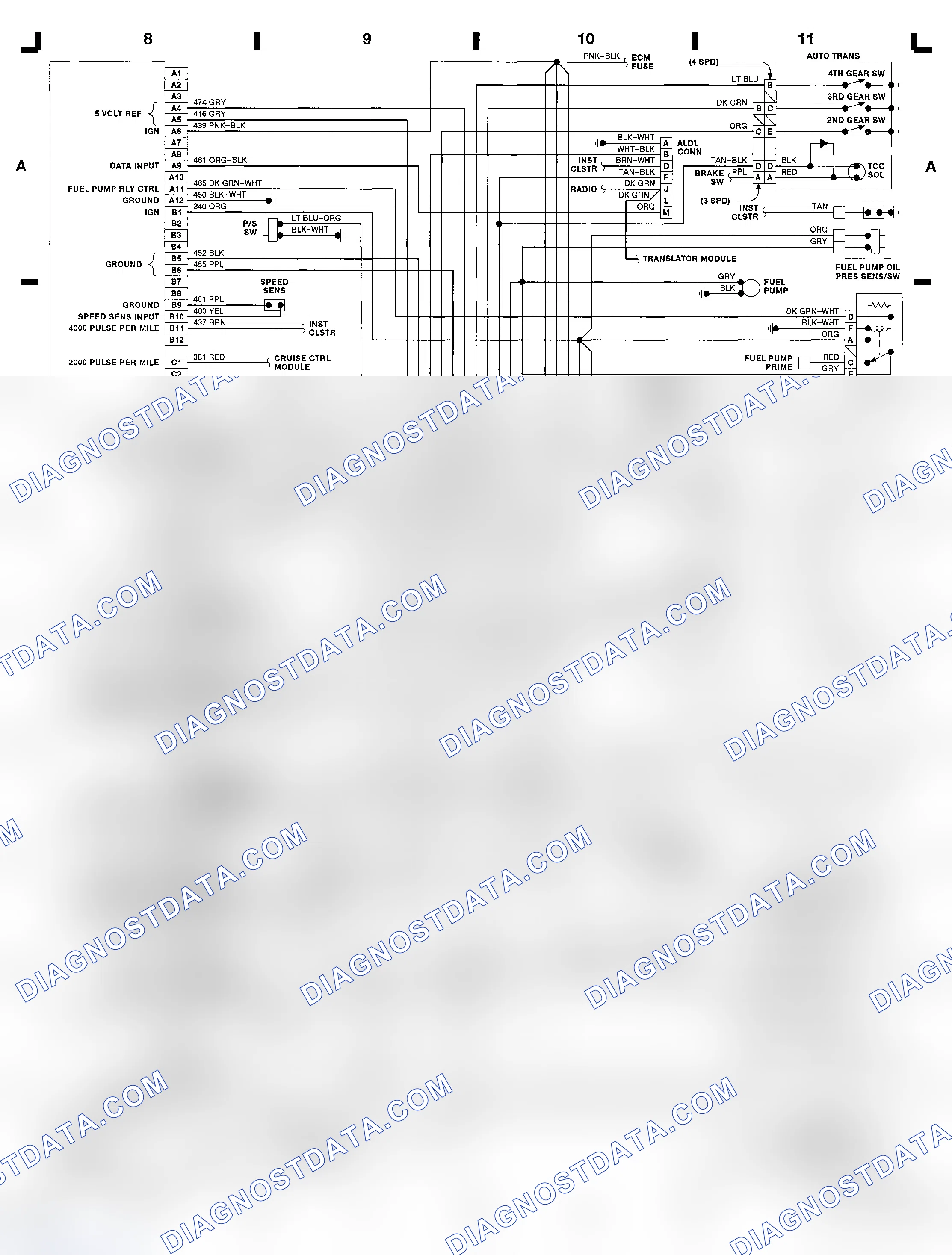 Scheme 21: 3.1L (VIN T) ECM Wiring Diagram (6000)