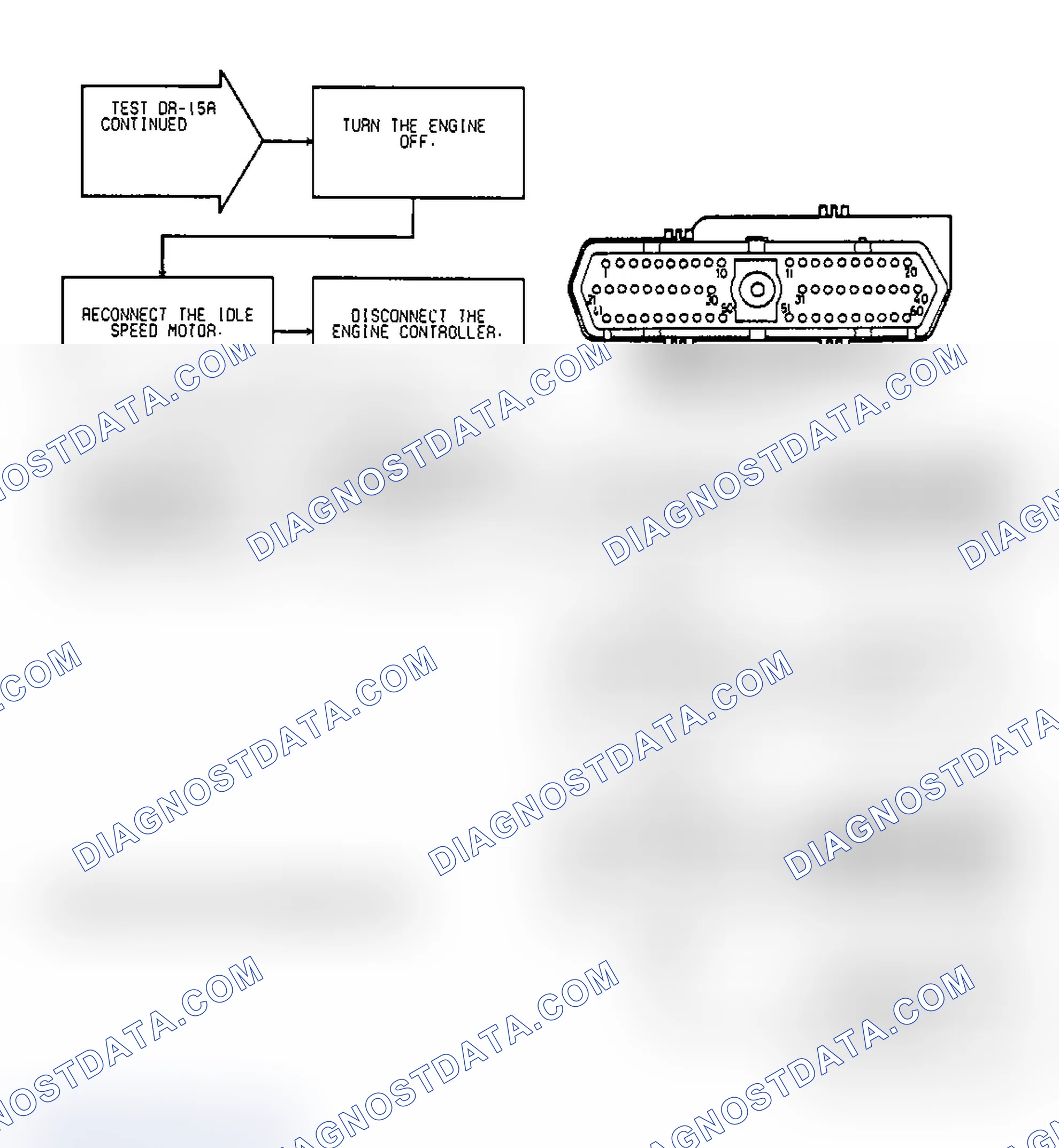 Scheme 105: Test DR-15A, Code 25: (3 of 4) AIS Motor Circuits