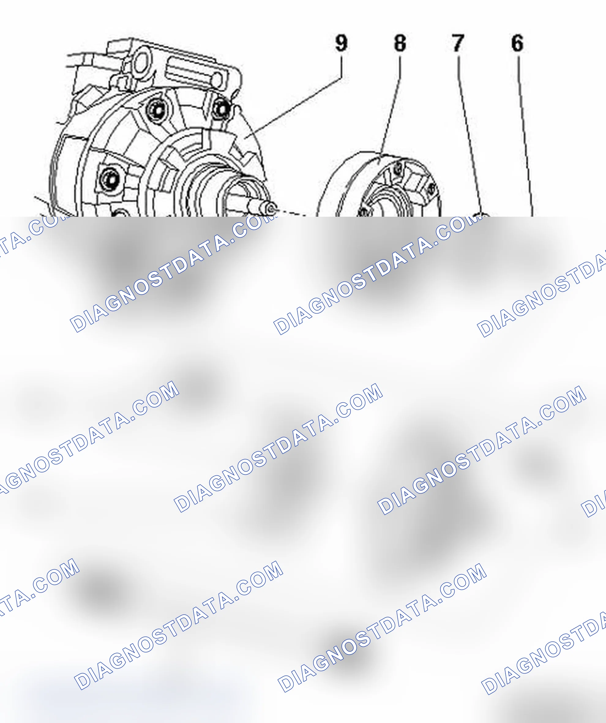 Scheme 162: Compressor drive unit, checking, replacing