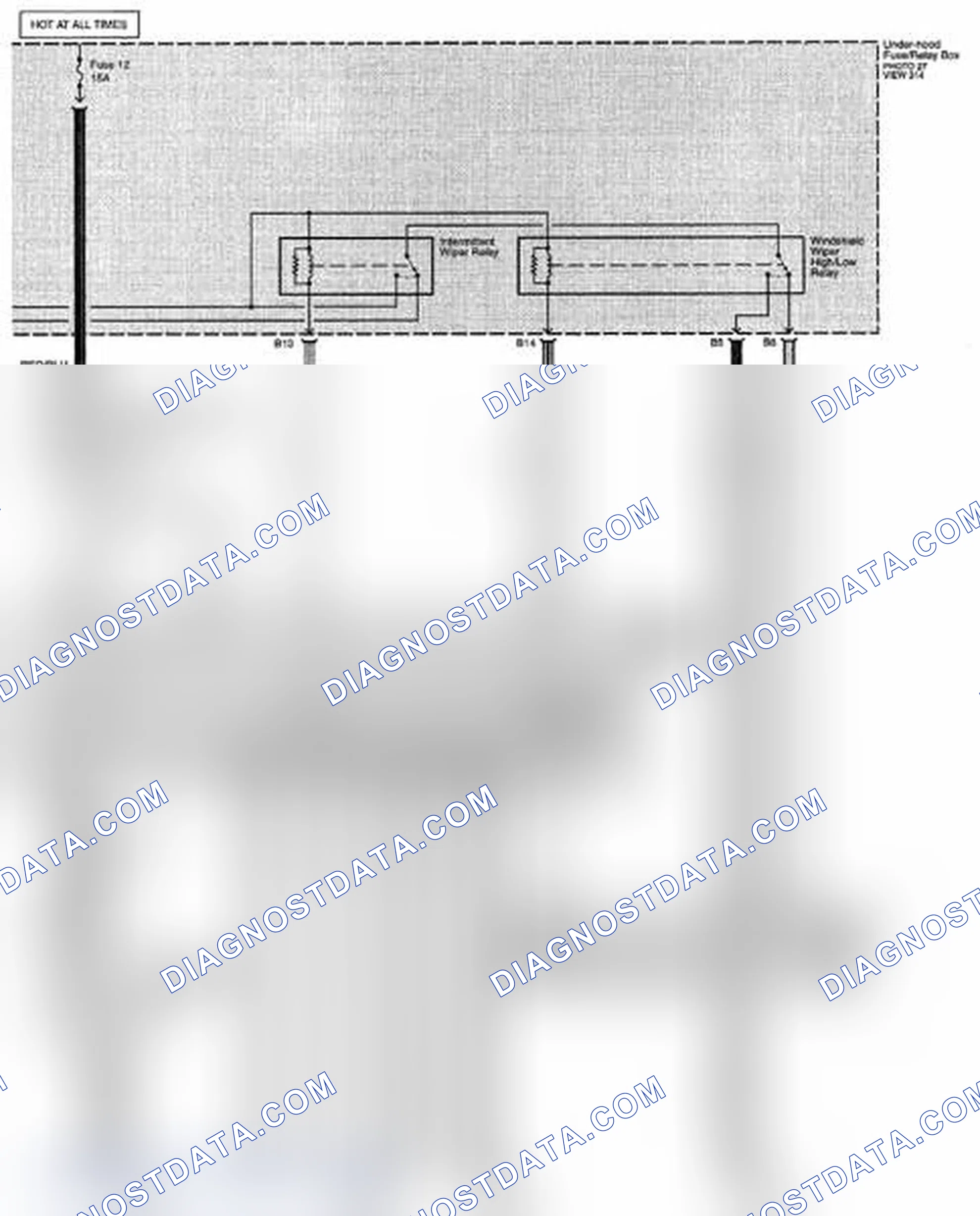 Scheme 227: Wiper/Washer Circuit Diagram (Page 91-1)