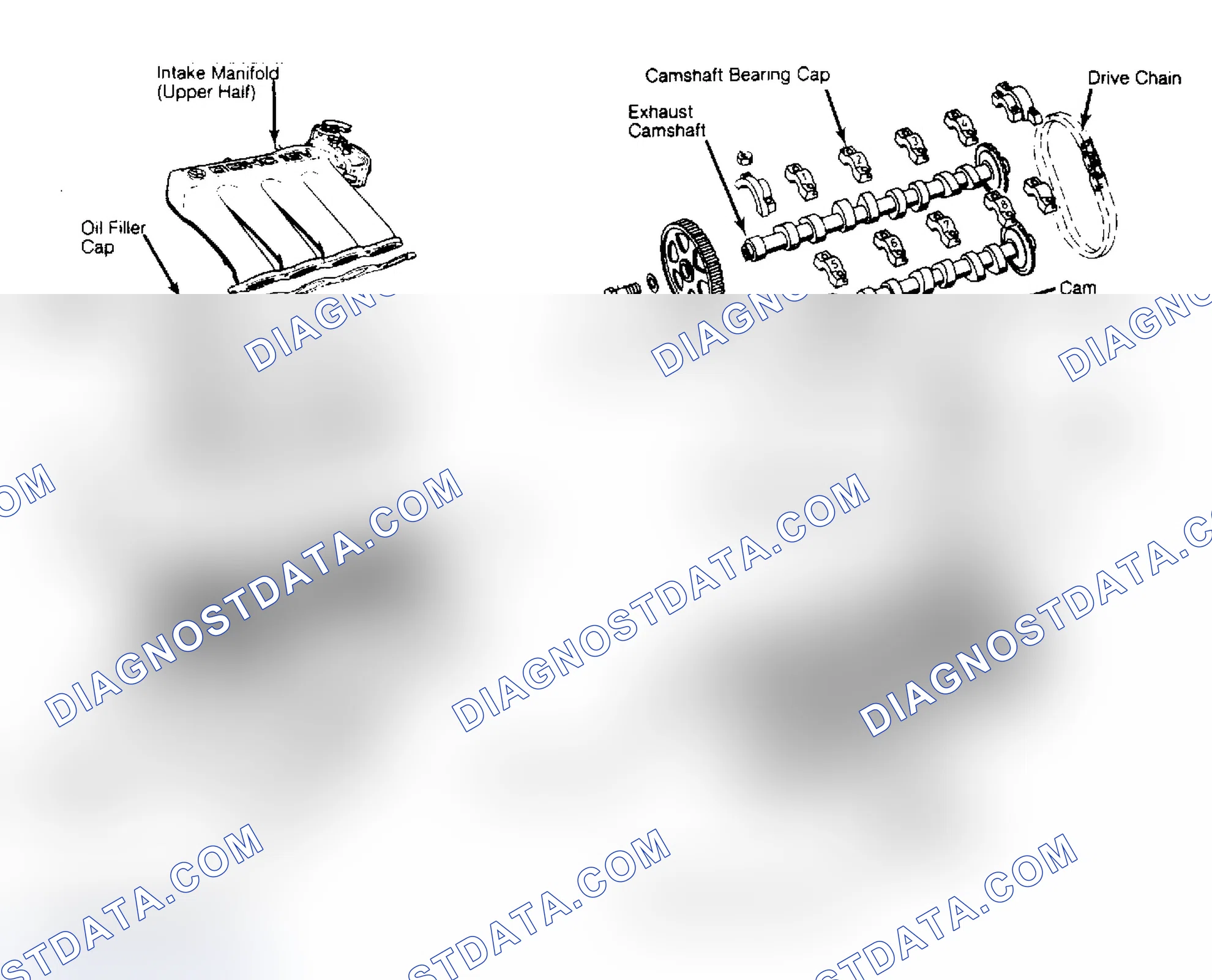 Scheme 10: Exploded View of 16-Valve Cylinder Head