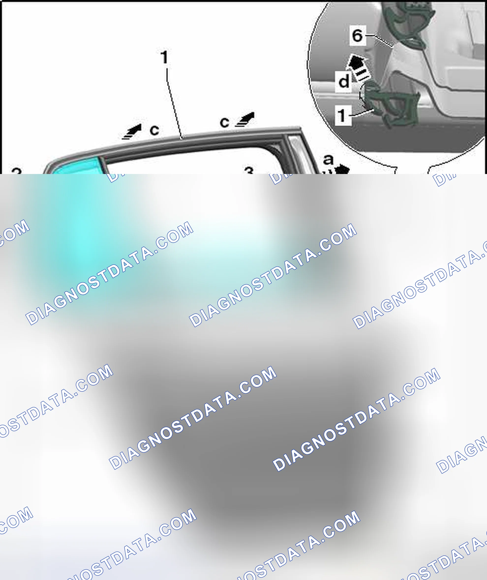 Scheme 35: REAR DOOR WINDOW GUIDE