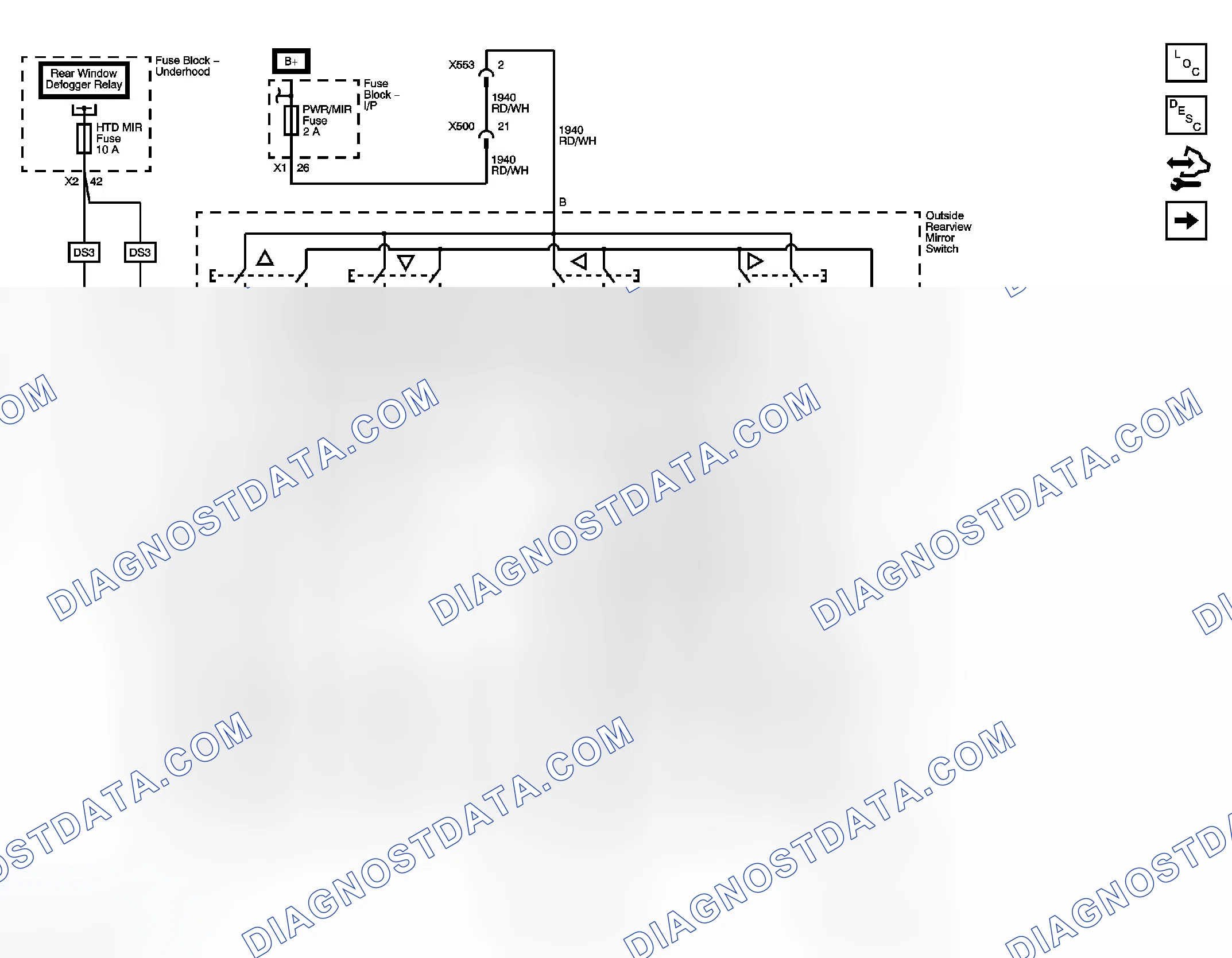 Scheme 2: Outside Rearview Mirror Schematics