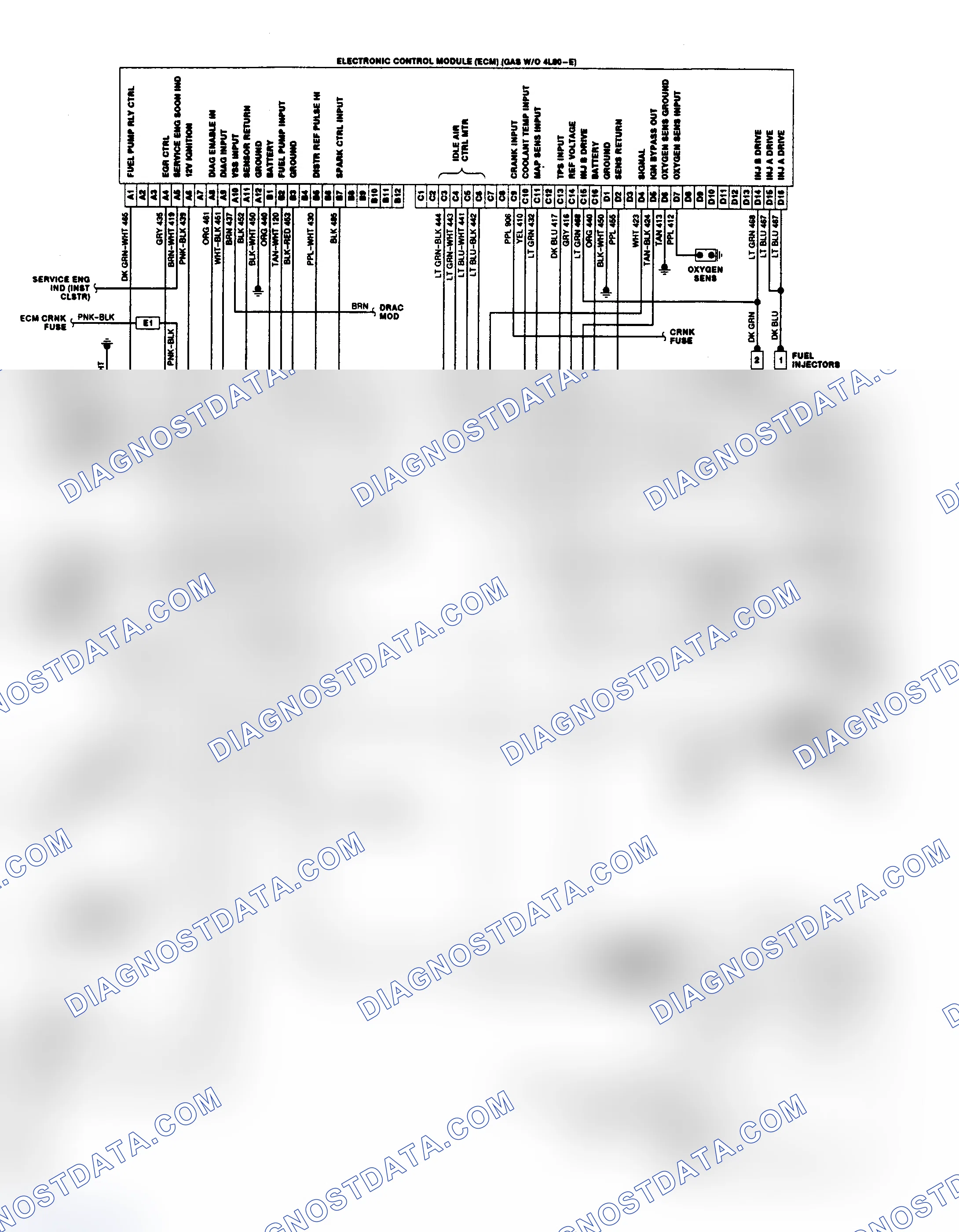 Scheme 14: Wiring Diagram ("P" Series Commercial Chassis 5.7/7.4L w/o 4L80-E Transmission)