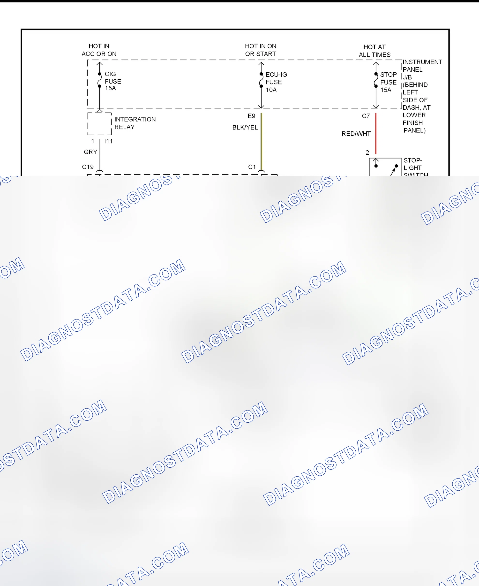 Scheme 122: Shift Lock System Wiring Diagram (Toyota Corolla)