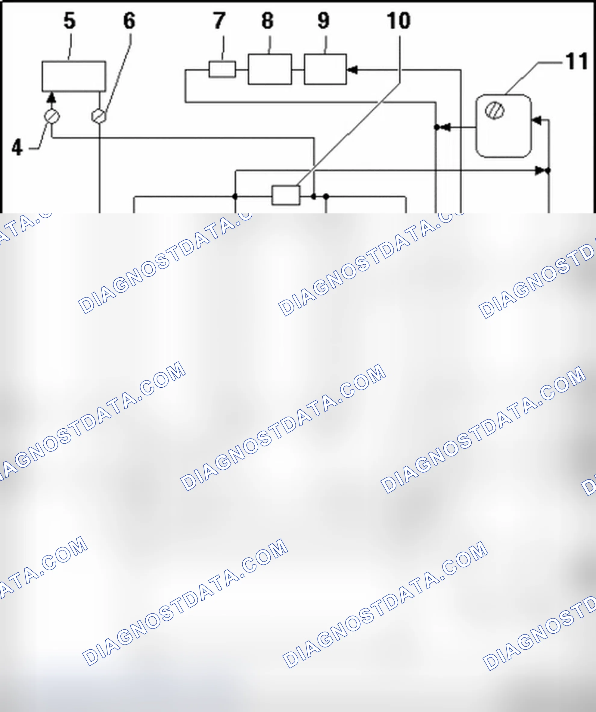 Scheme 307: Coolant Hose Connection Diagram, without Auxiliary Heater