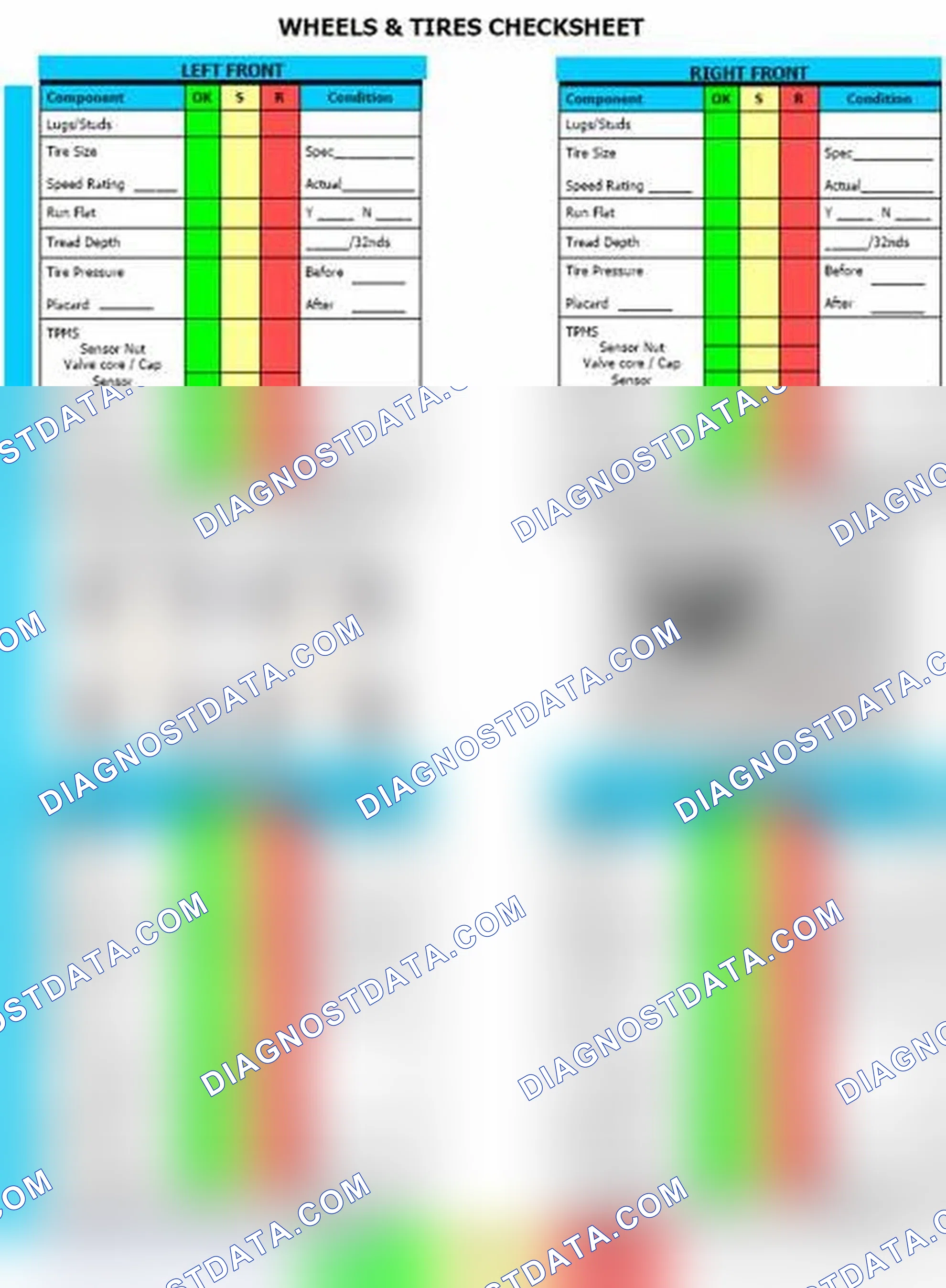 Scheme 35: Wheels & Tires Checksheet (2 Of 2)