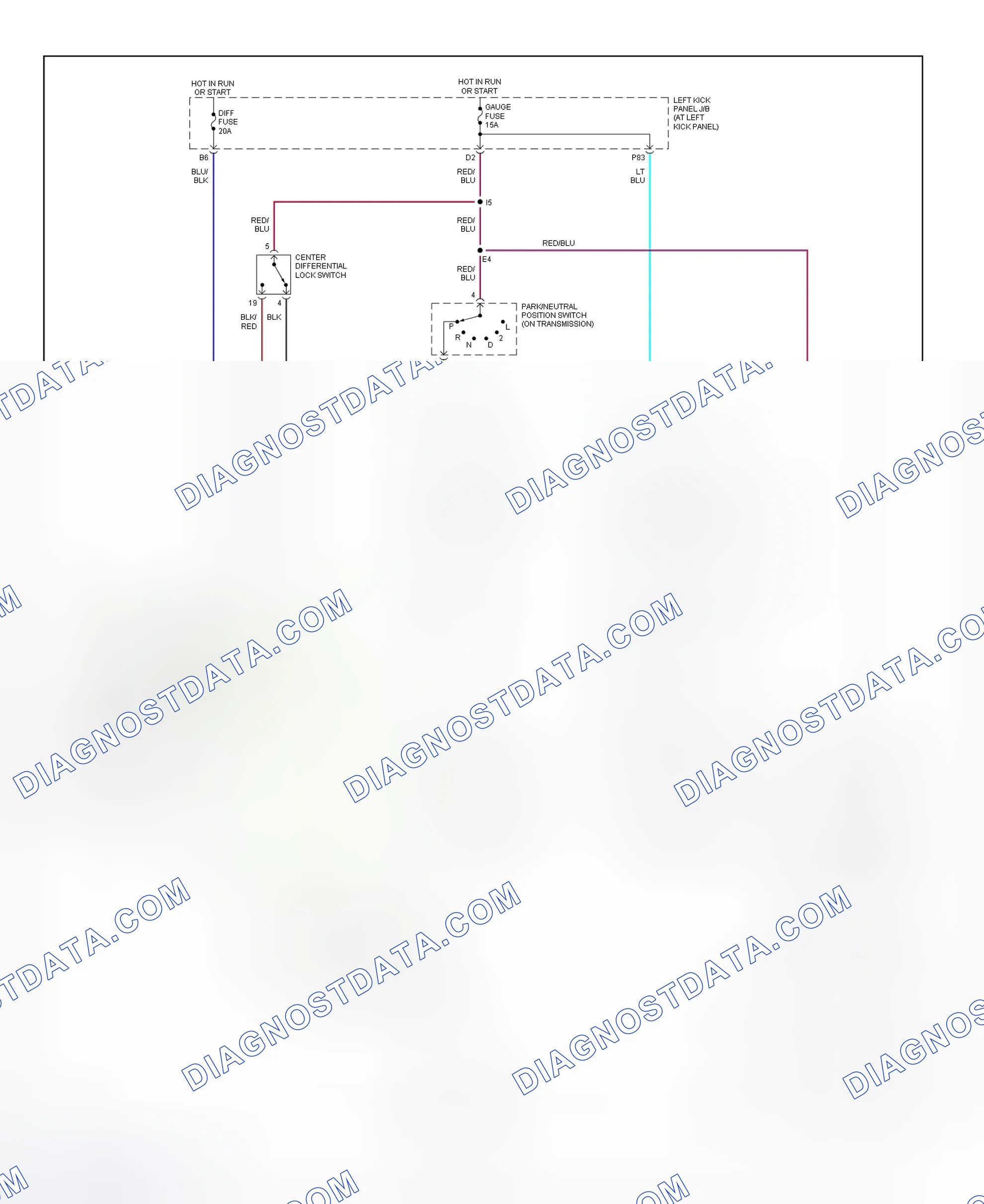 Scheme 40: Center & Rear Differential Lock System Wiring Diagram (2000 Lexus LX470)