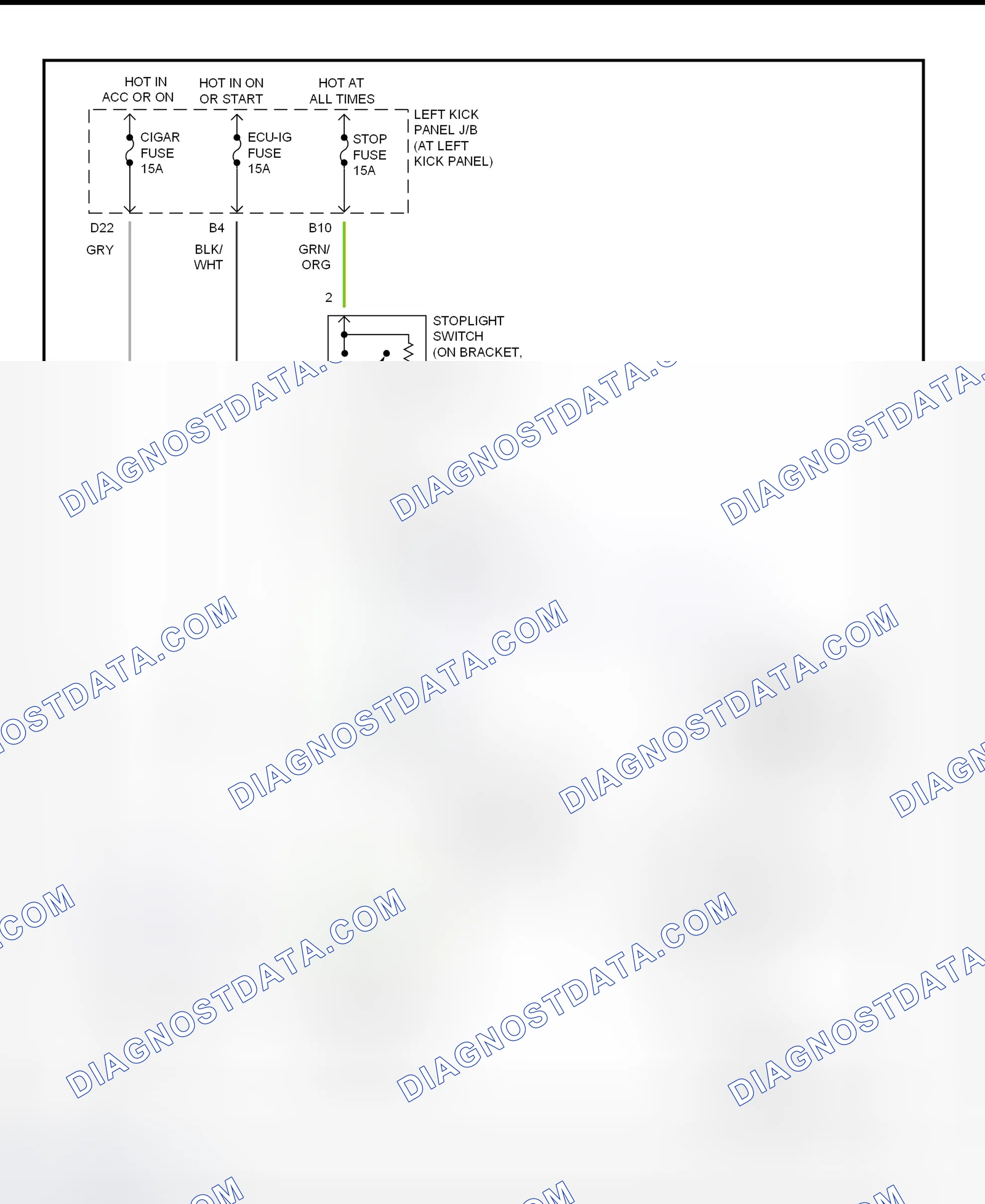 Scheme 294: Shift Interlock System Wiring Diagram (2001 - Lexus LX470)