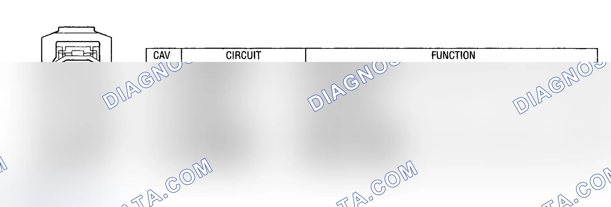 Scheme 306: ACCELERATOR PEDAL POSITION SENSOR CONNECTOR END VIEW