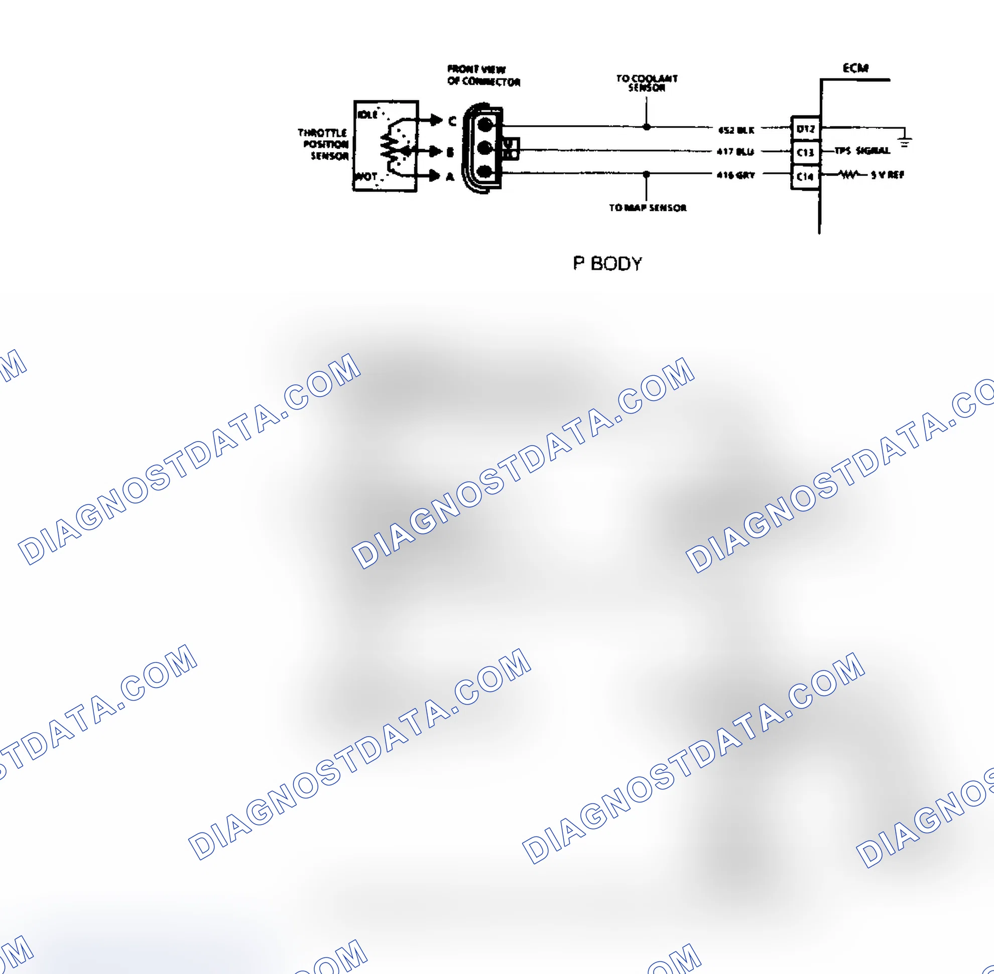 Scheme 387: Code 21 Flow Chart - "P" Body TPS Signal Voltage High