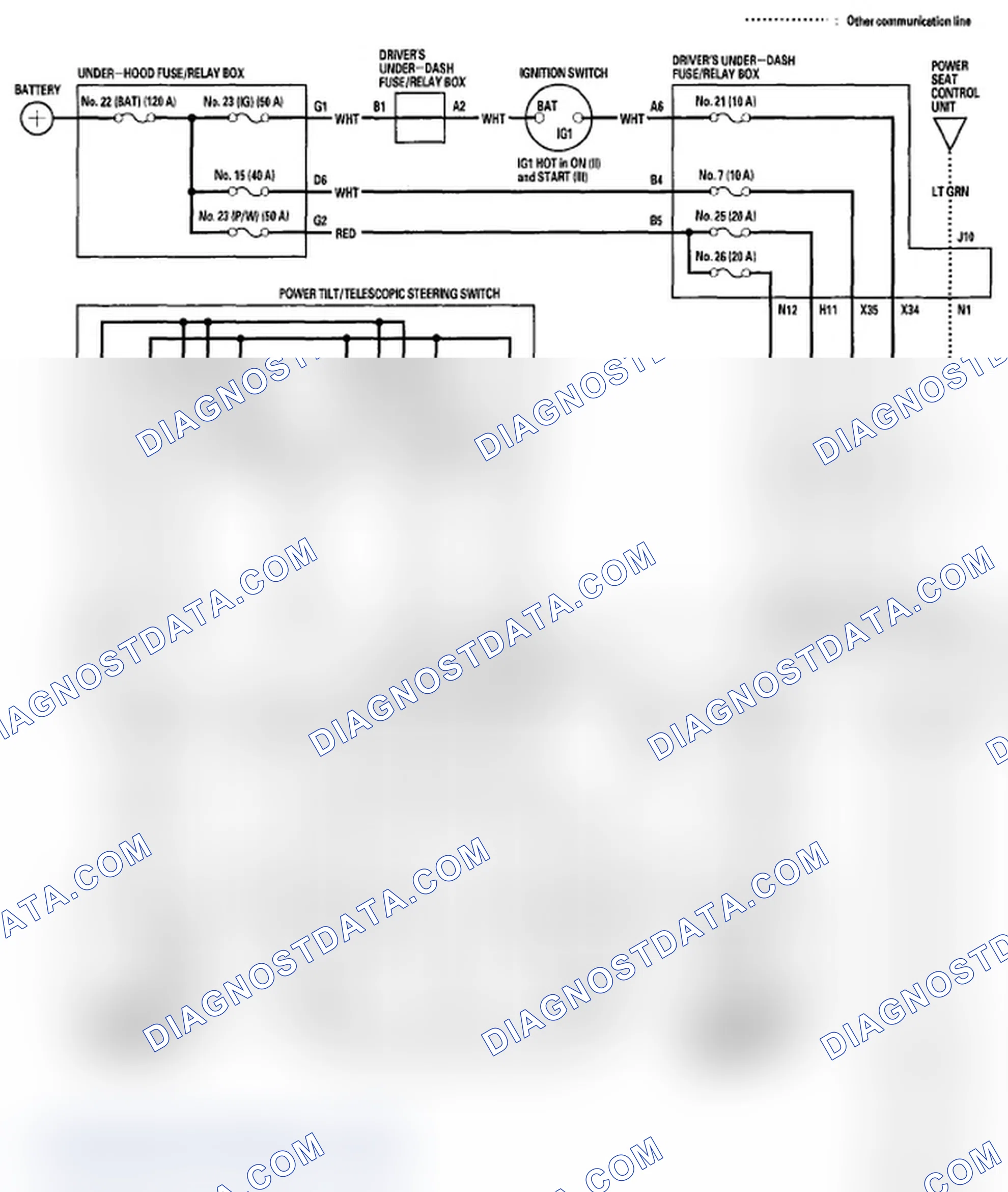 Scheme 9: Circuit Diagram - Power Tilt/Telescopic Steering