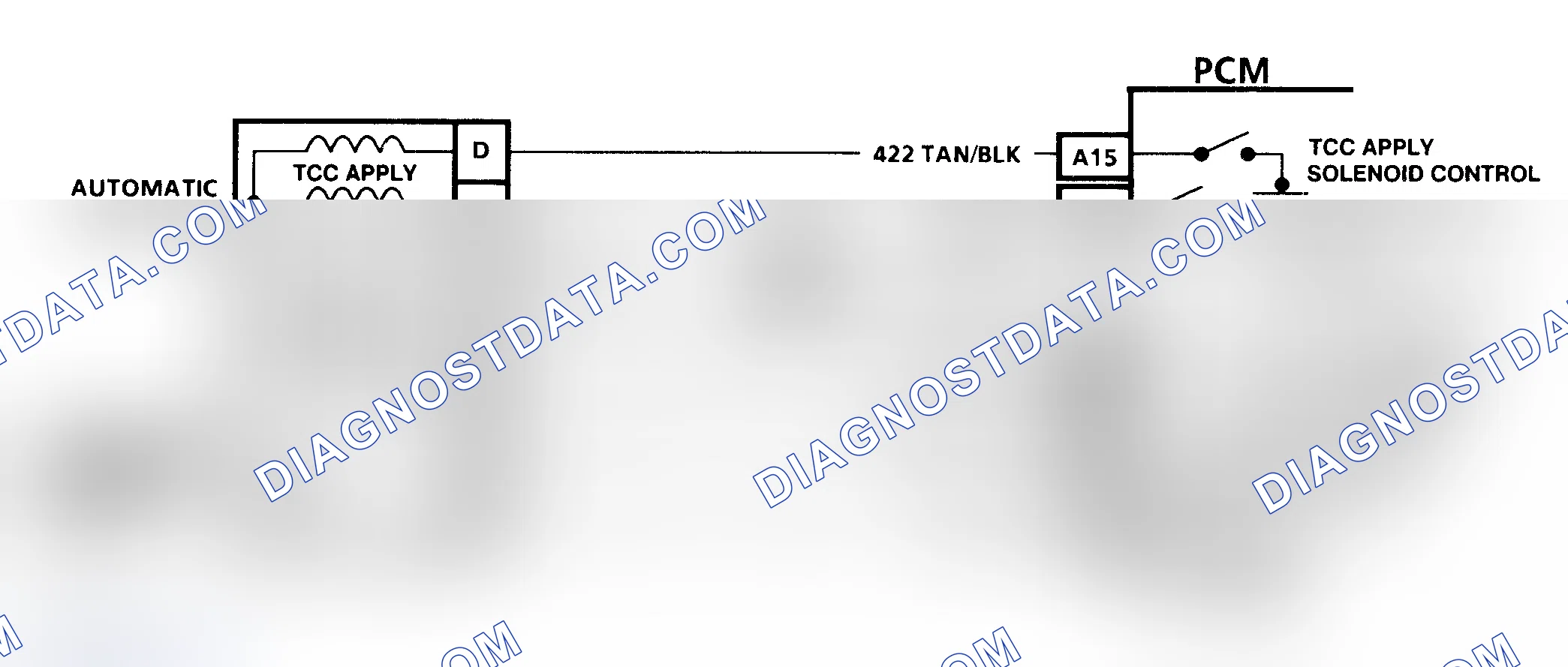 Scheme 43: Code 58 Schematic (3.1L) Transmission Temperature Sensor High Temperature