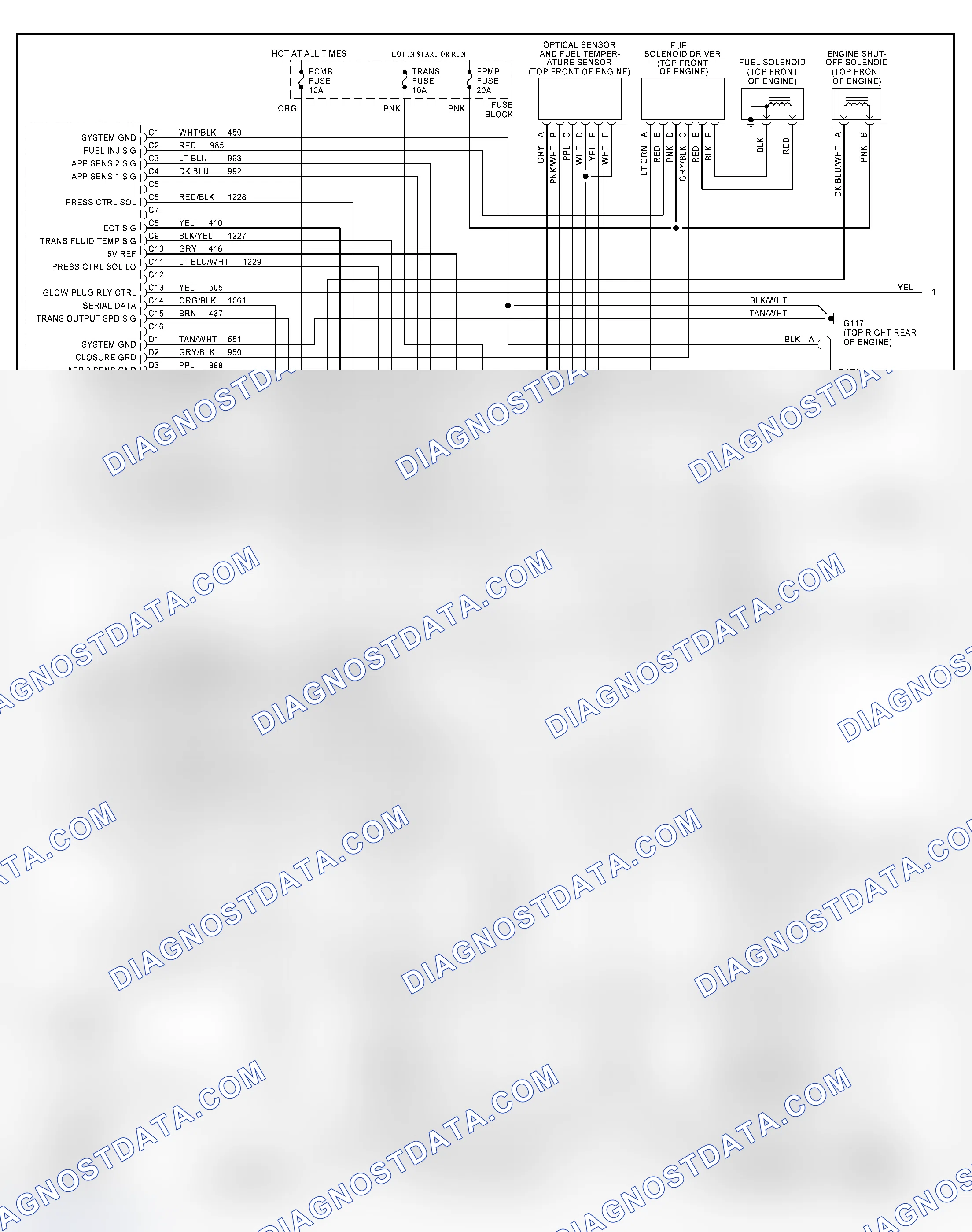 Scheme 259: Wiring Diagram For Van - VIN P With 4L60-E (1 Of 2)