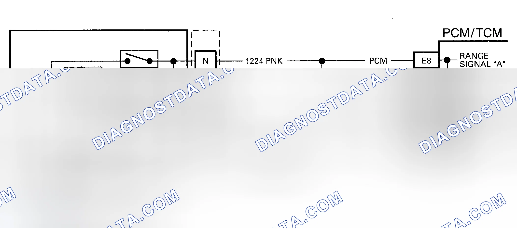 Scheme 222: DTC 28 Schematic (4L80-E) Transmission Range Pressure Switch Circuit Fault