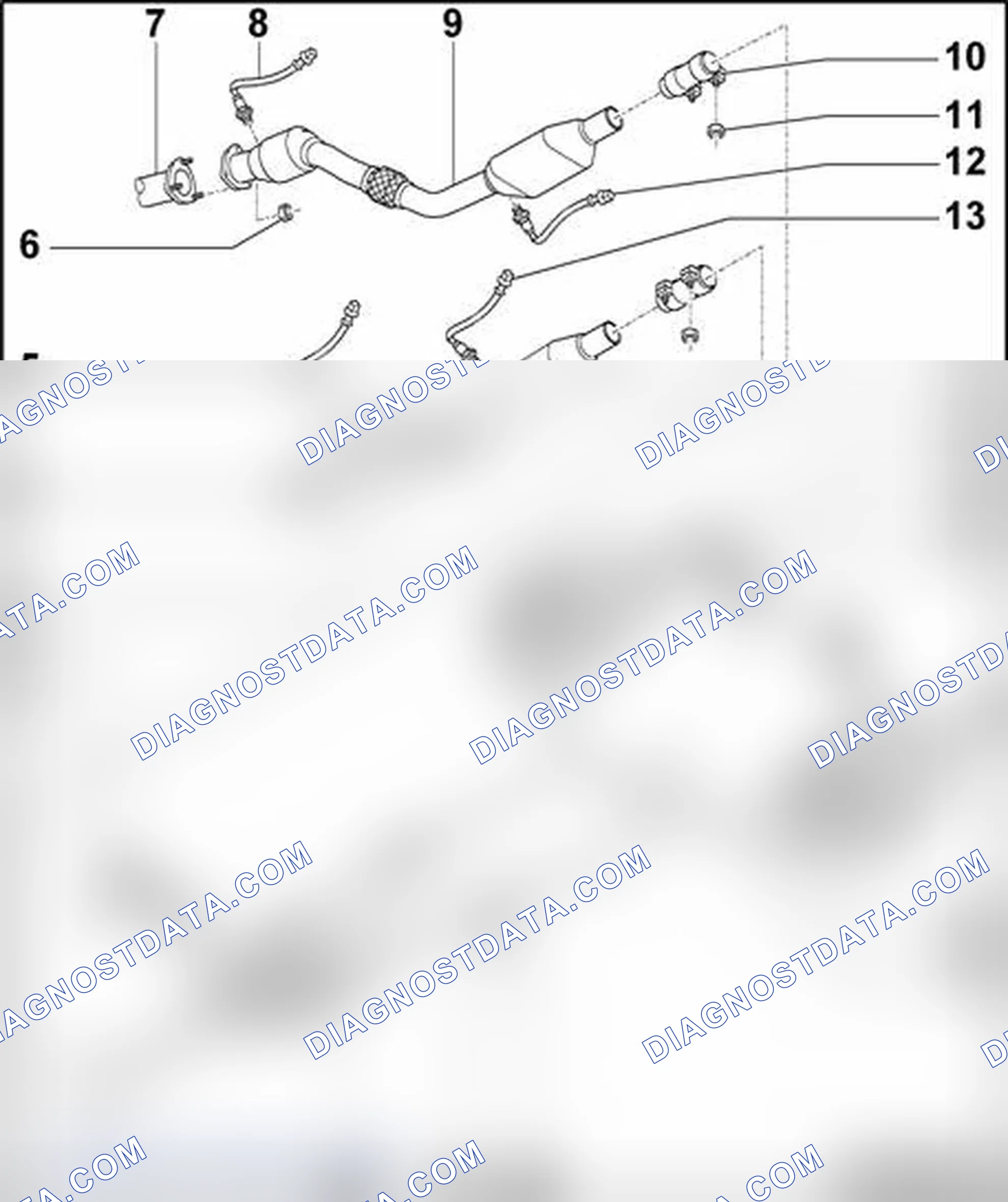Scheme 369: Exhaust system, component overview