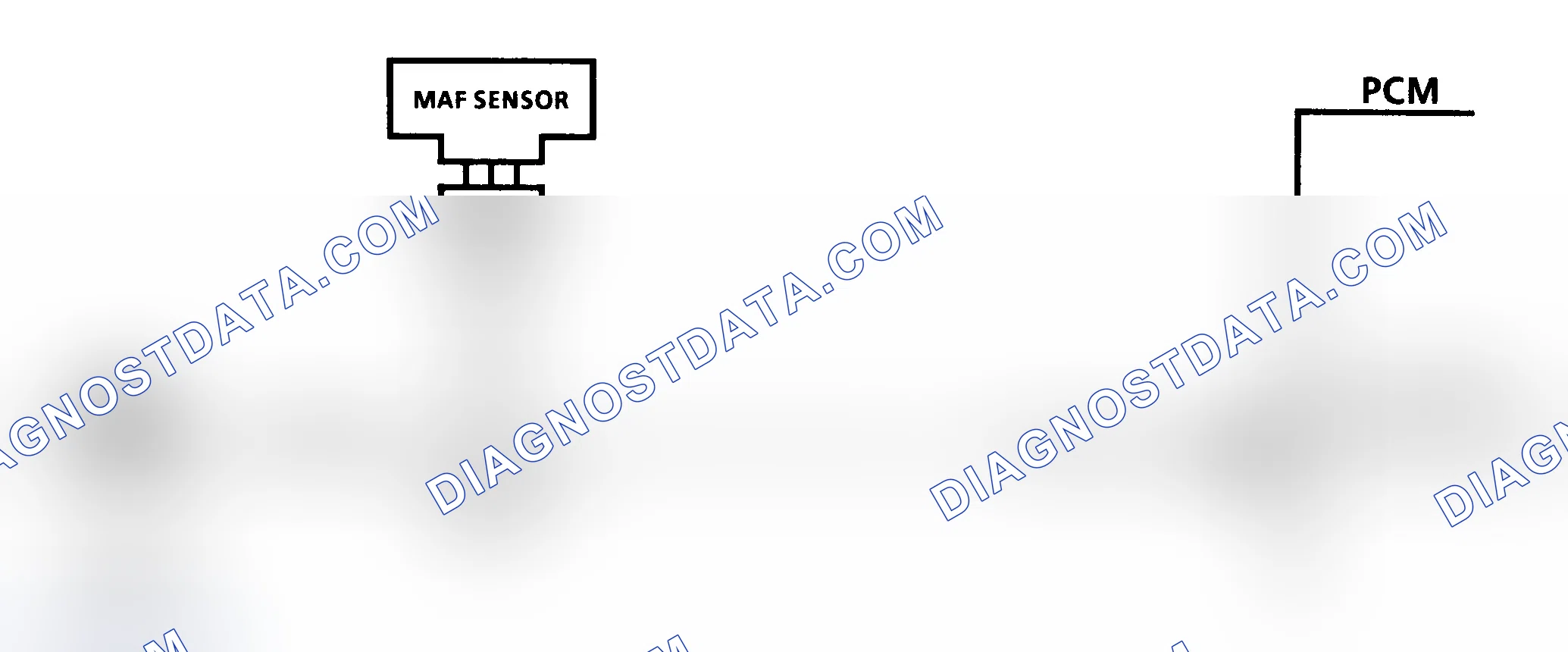 Scheme 196: Code 34 Schematic (3.8L "W" Body) MAF Sensor (Signal Voltage Low)