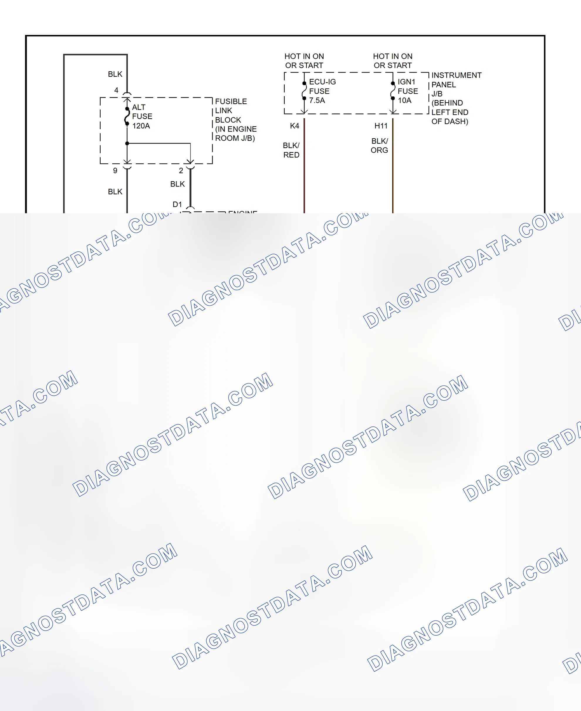 Scheme 13: Charging System Wiring Diagram (Sequoia)