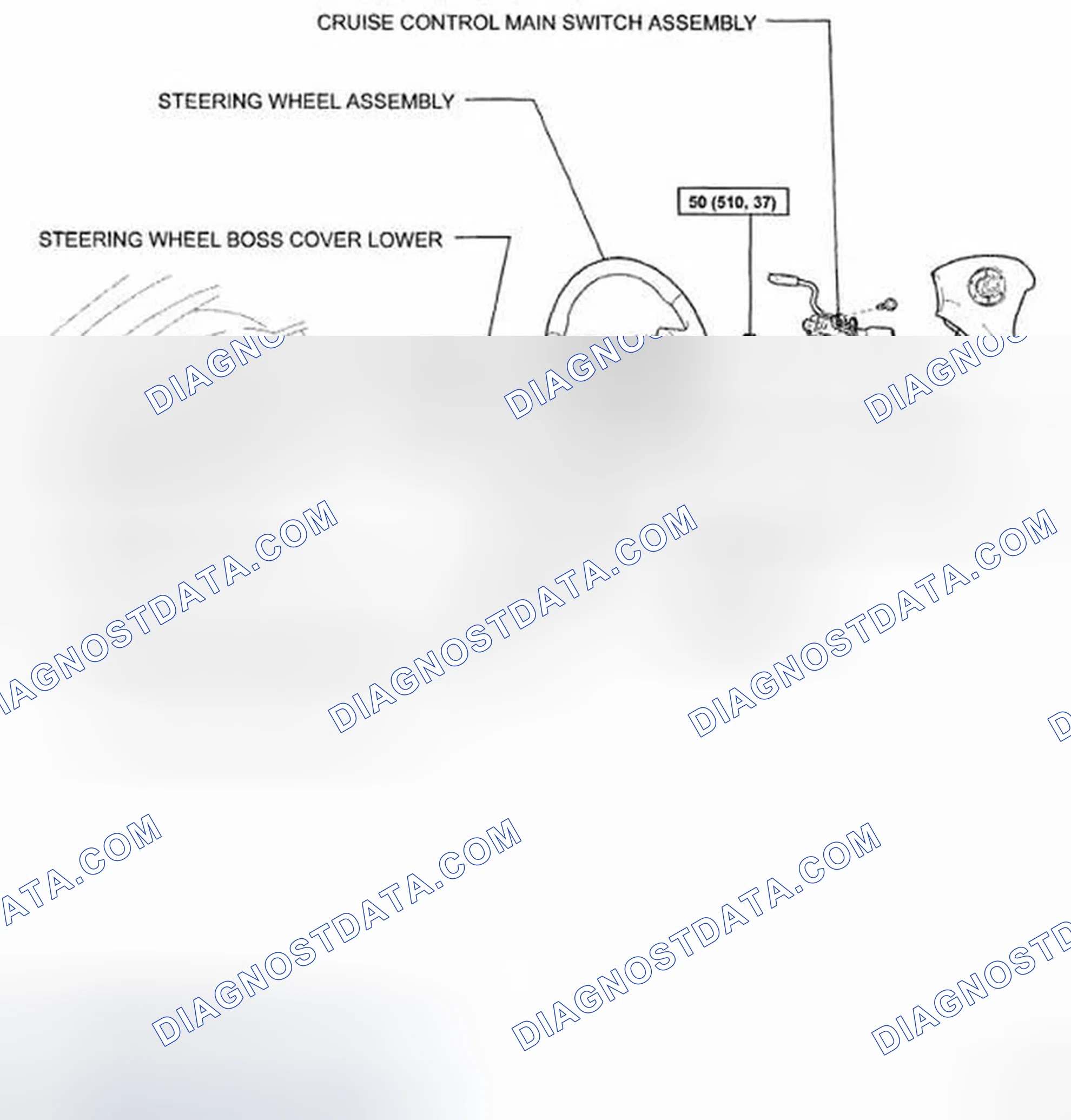 Fig. 27: Identifying Cruise Control Main Switch Components With Torque Specification