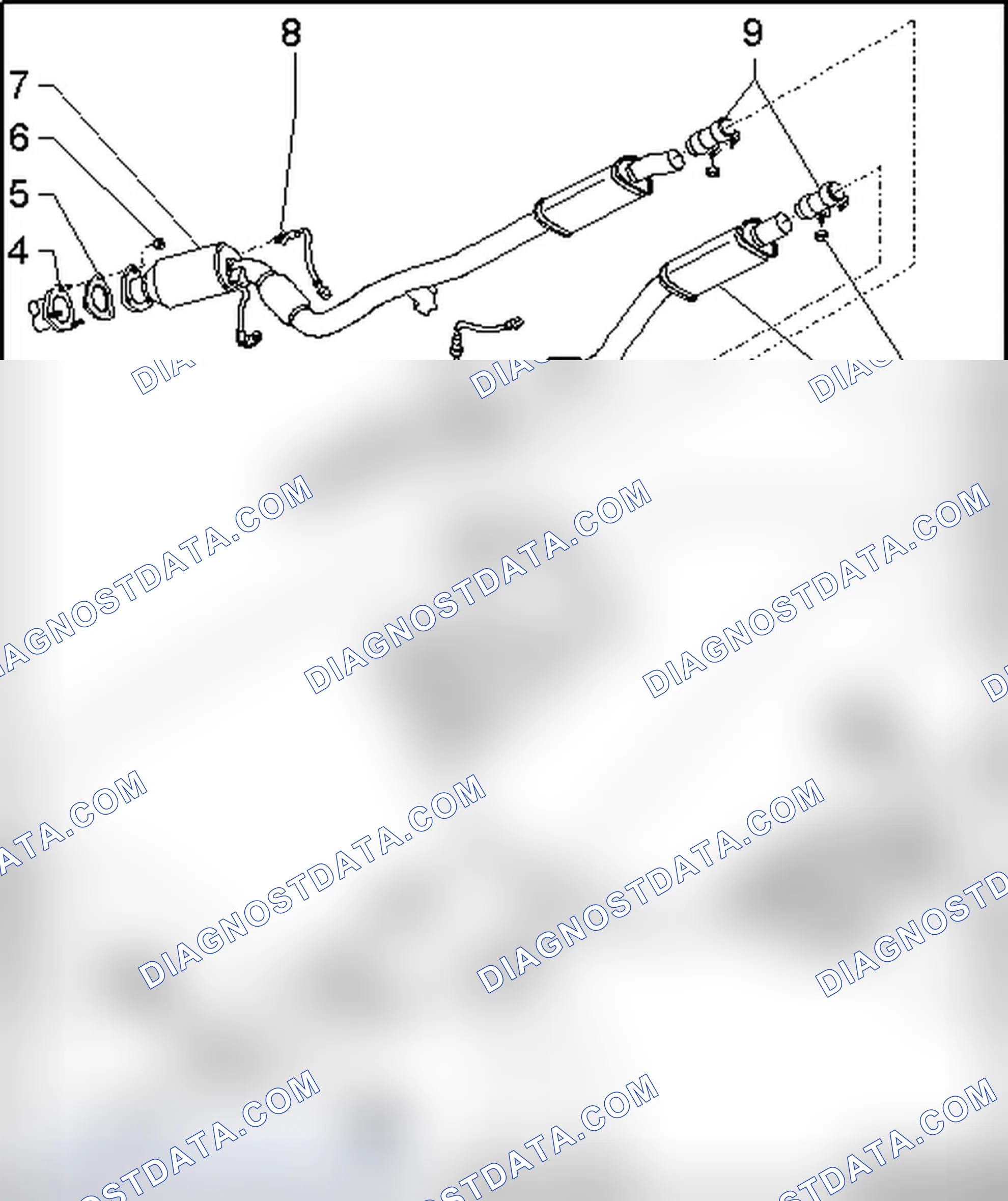 Scheme 317: Exhaust System, AWD, Component Overview