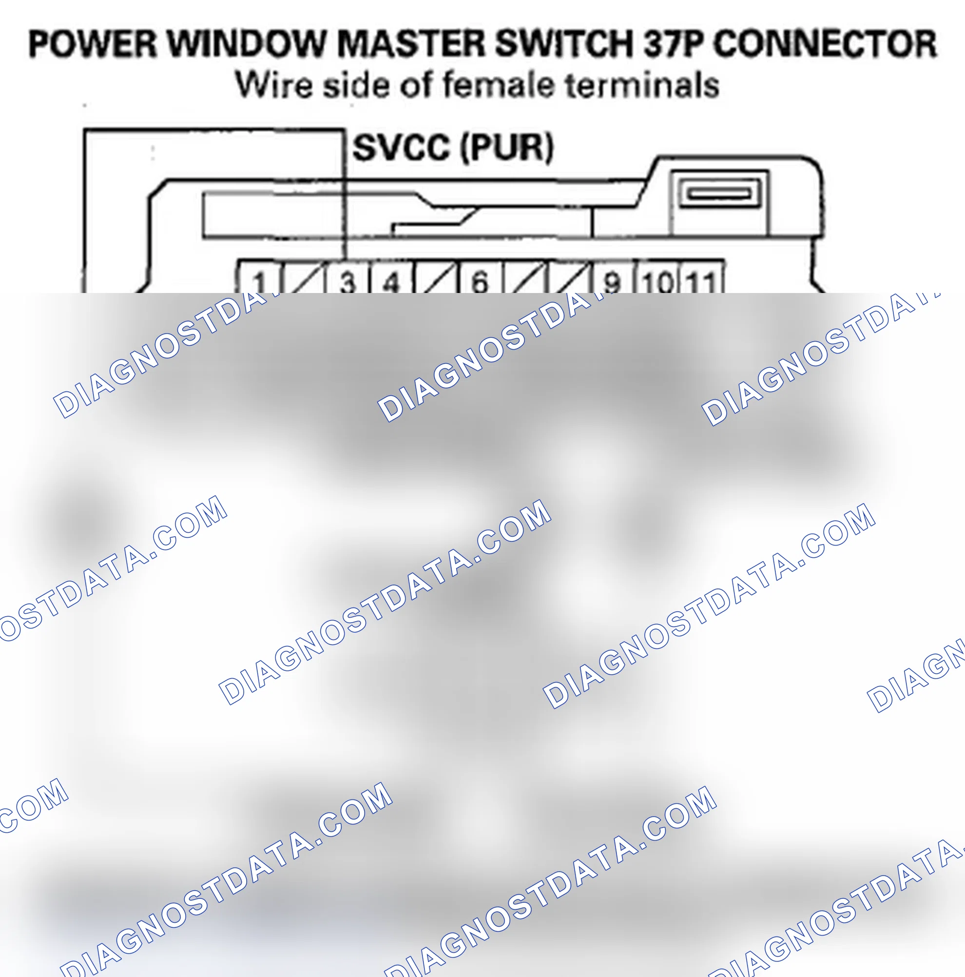 Scheme 82: DTC B1125: Driver's Power Window Motor A Pulse Malfunction; DTC B1126: Driver's Power Window Motor B