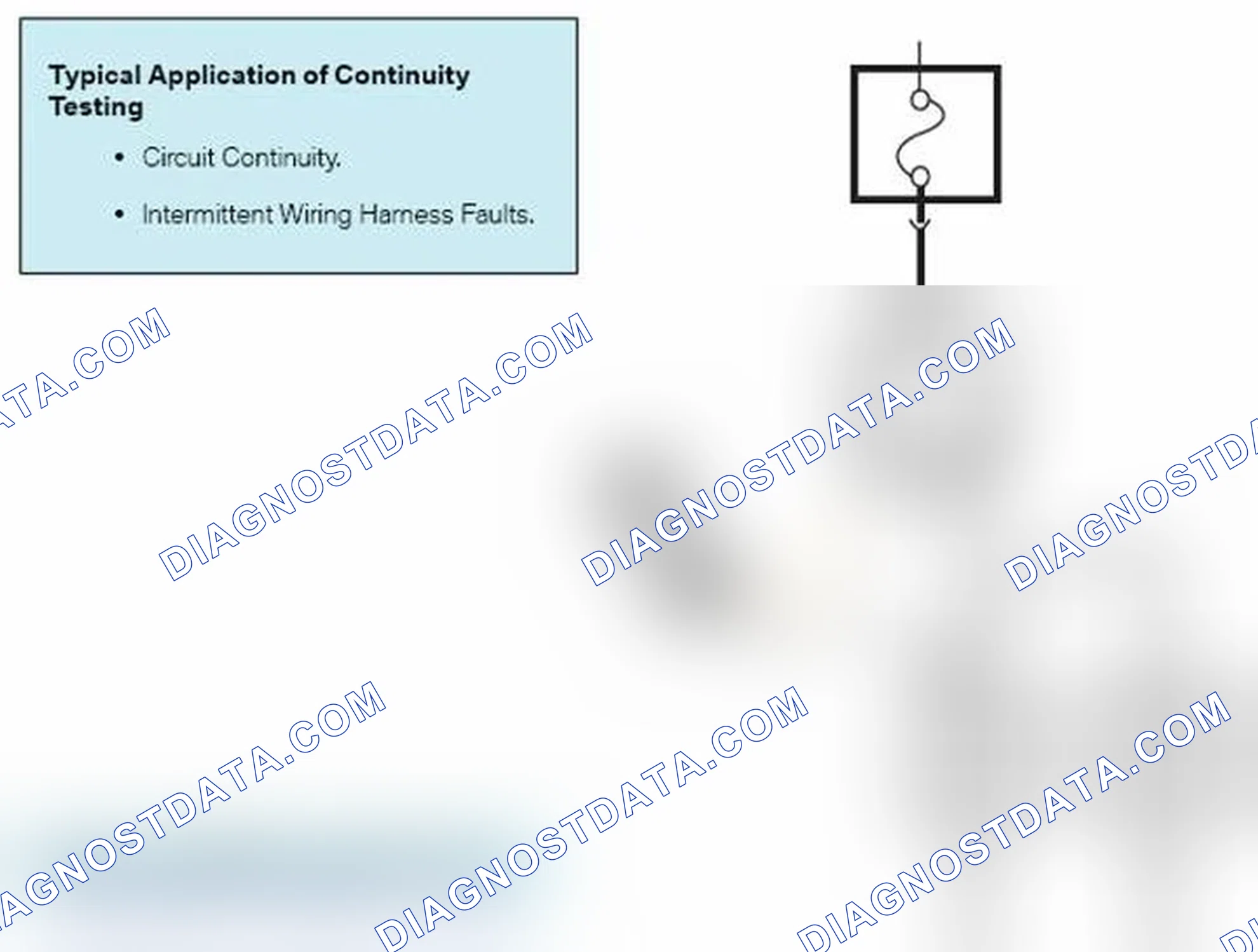 Scheme 290: DVOM display will indicate continuity of circuit.