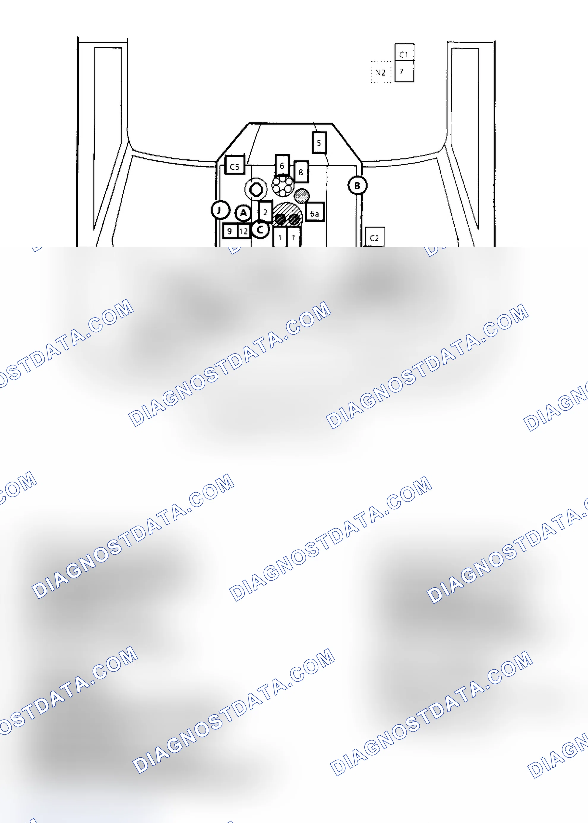 Scheme 54: Component Locations for "G" Series 5.0L & 5.7L