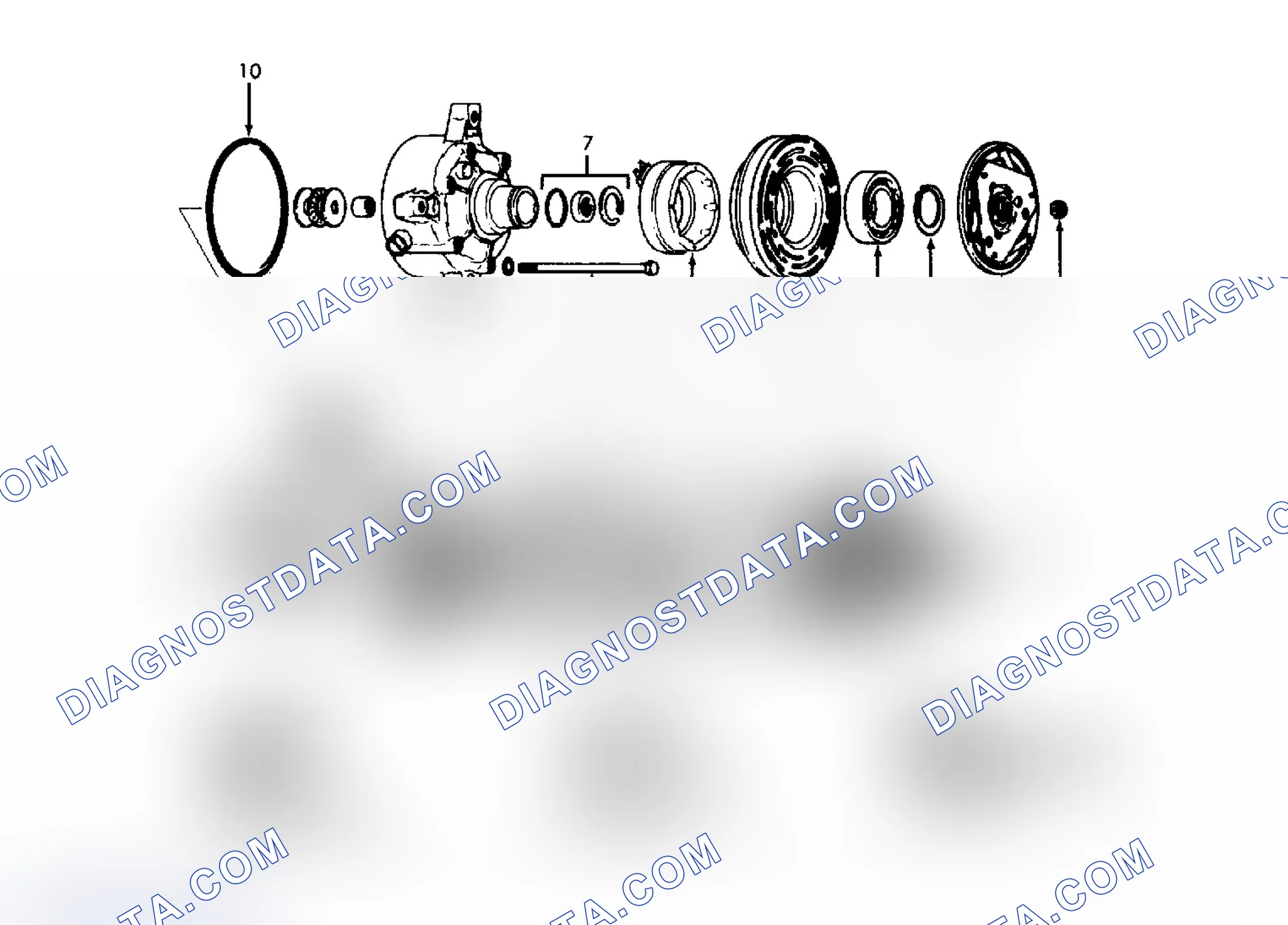 Scheme 7: Exploded View of Harrison V5 5-Cylinder Compressor