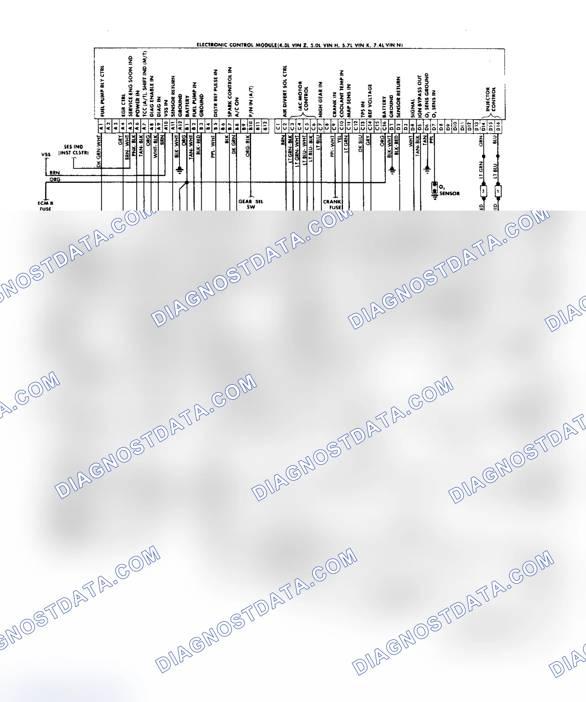 Scheme 158: "G" Series Van (4.3L, 5.0L & 5.7L & 7.4L) Wiring Diagram