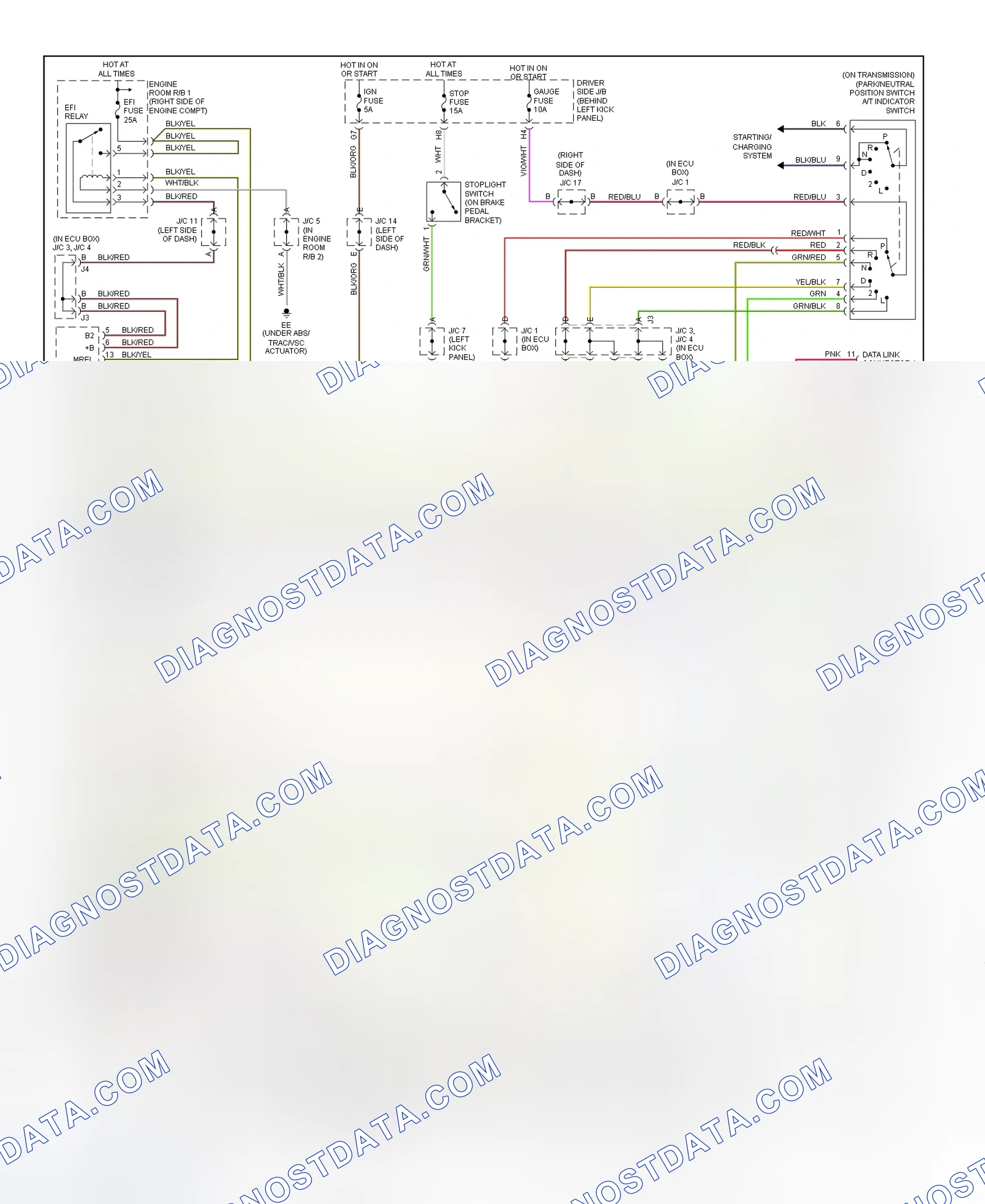 Scheme 46: Transmission Electronic Control System Wiring Diagram (2002 GS 300)
