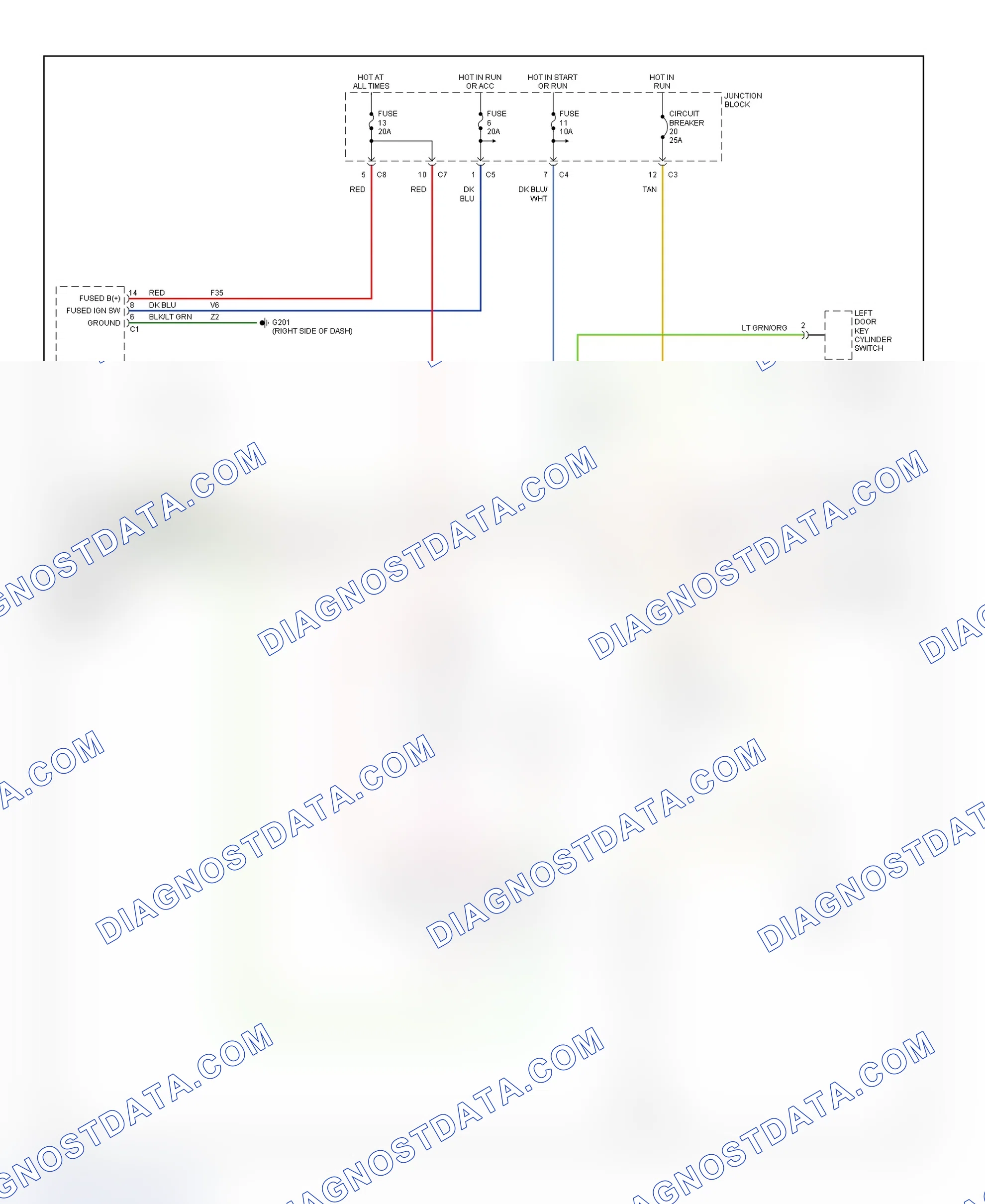 Scheme 18: Remote Keyless Entry (RKE) System Wiring Diagram (Dakota - 2-Door)