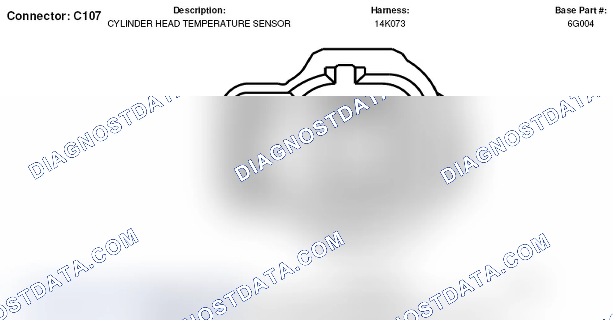 Scheme 12: Cylinder Head Temperature Sensor Connector End View (C107)