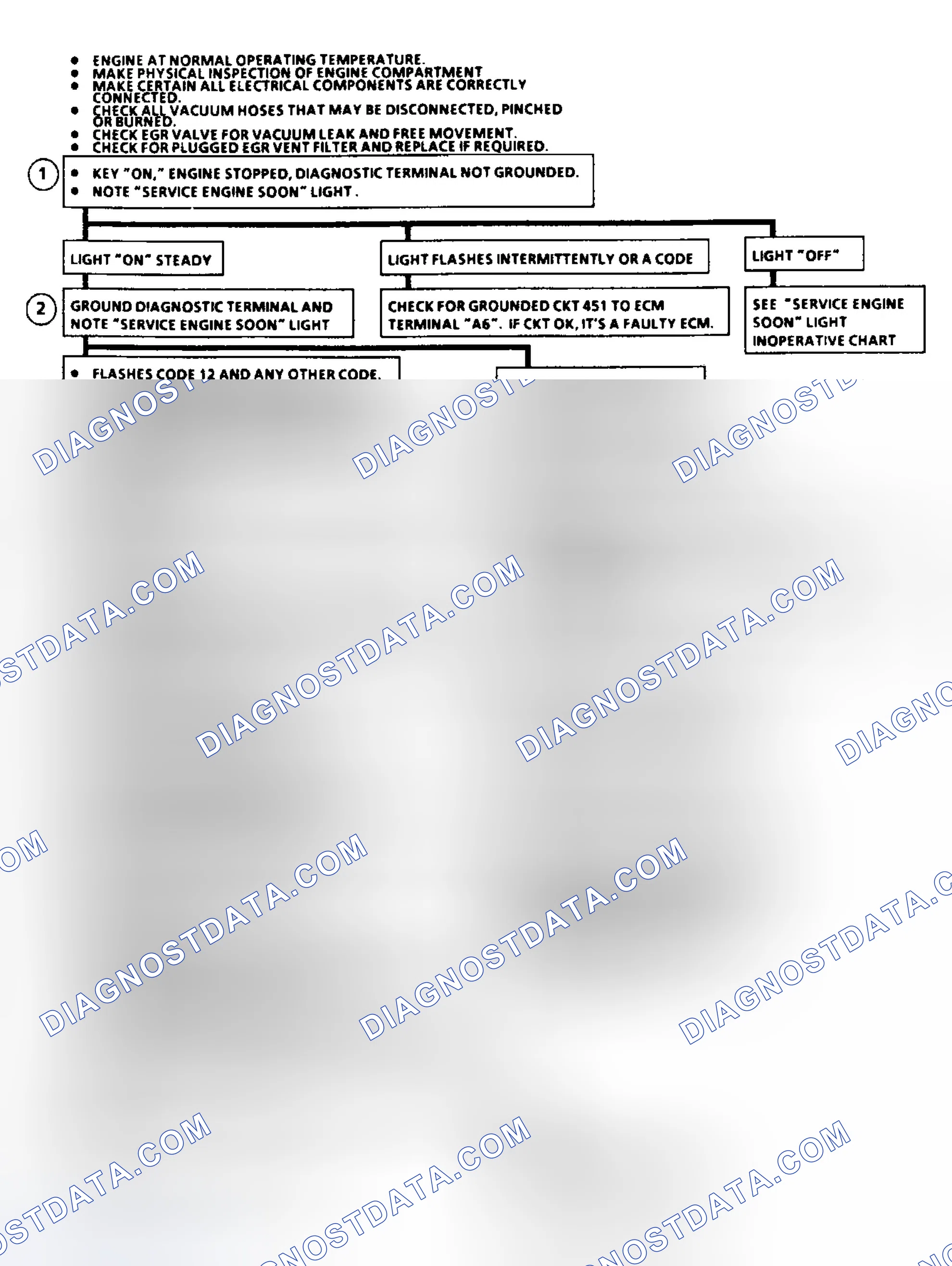 Scheme 30: Diagnostic Circuit Check Flow Chart