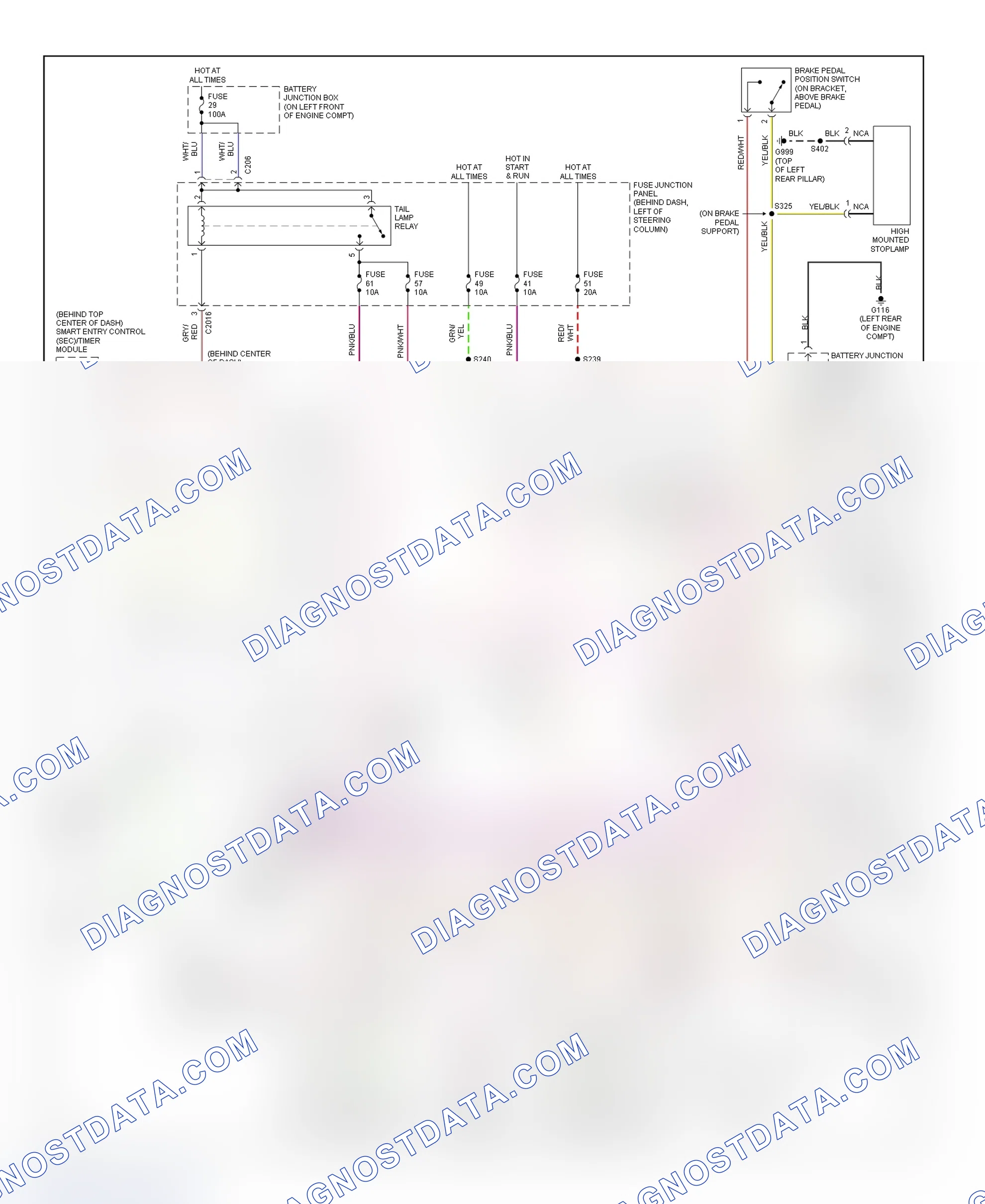 Scheme 50: Exterior Lights Wiring Diagram (Villager)