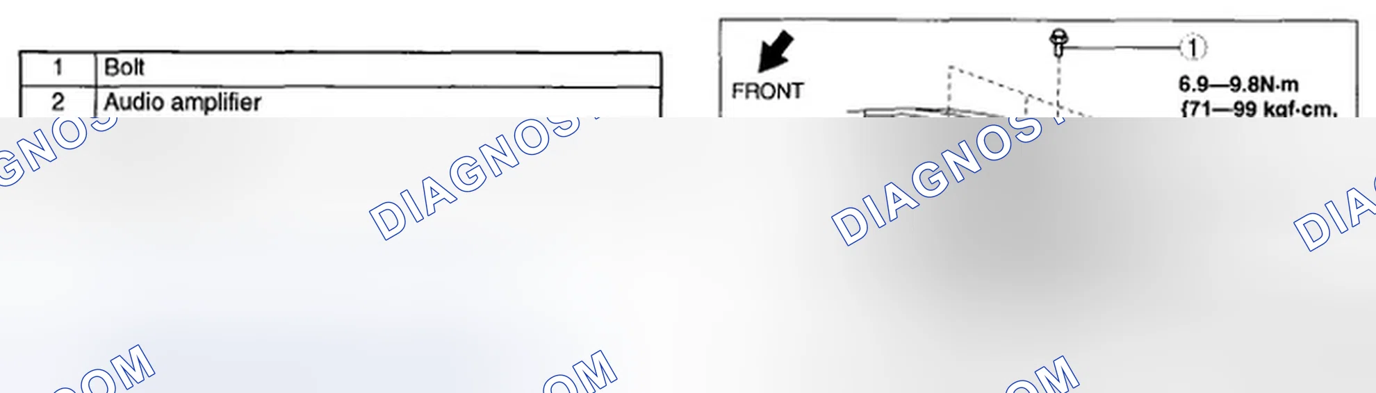 Scheme 48: AUDIO AMPLIFIER REMOVAL/INSTALLATION
