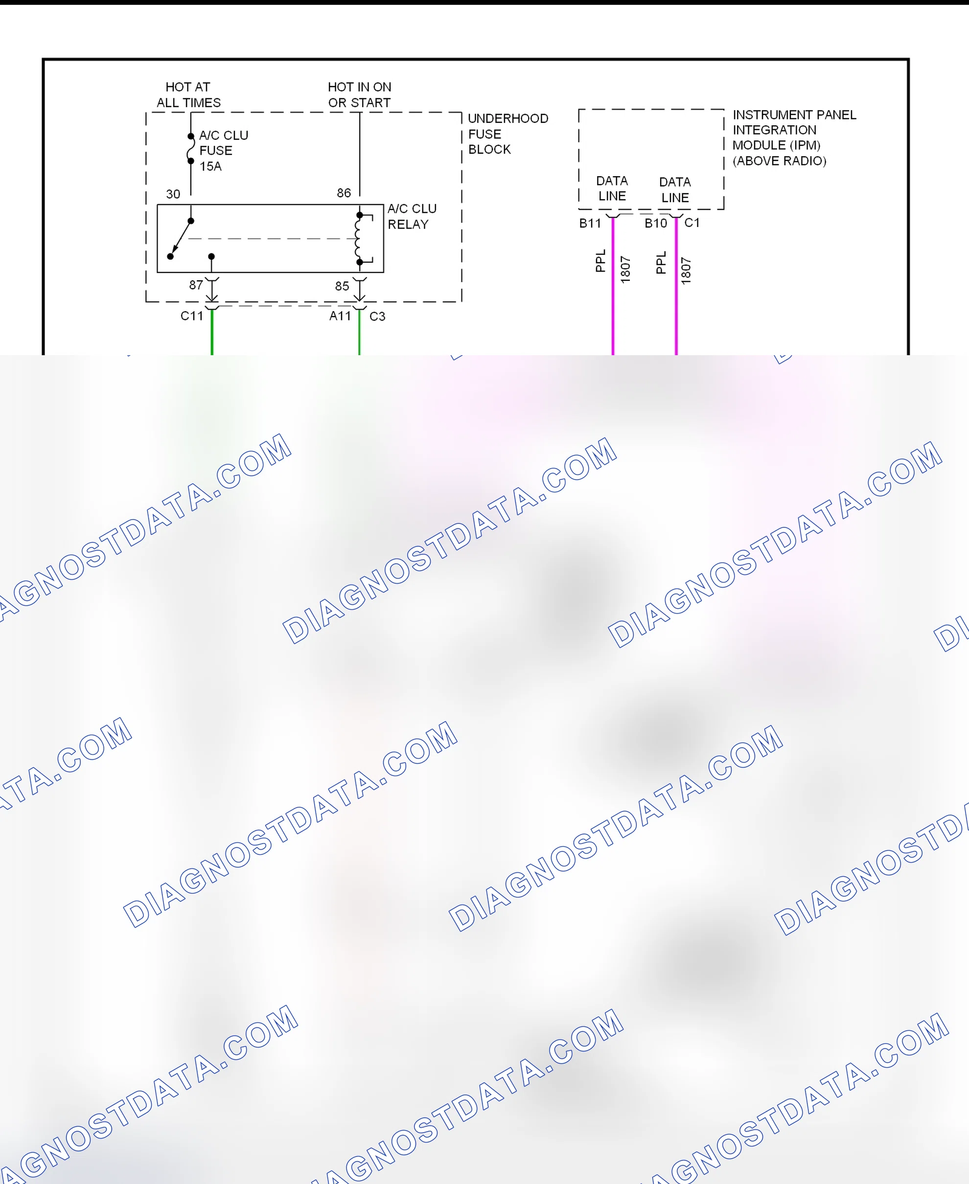 Scheme 19: A/C Compressor Clutch Control Circuit Wiring Diagram (2000 DeVille)