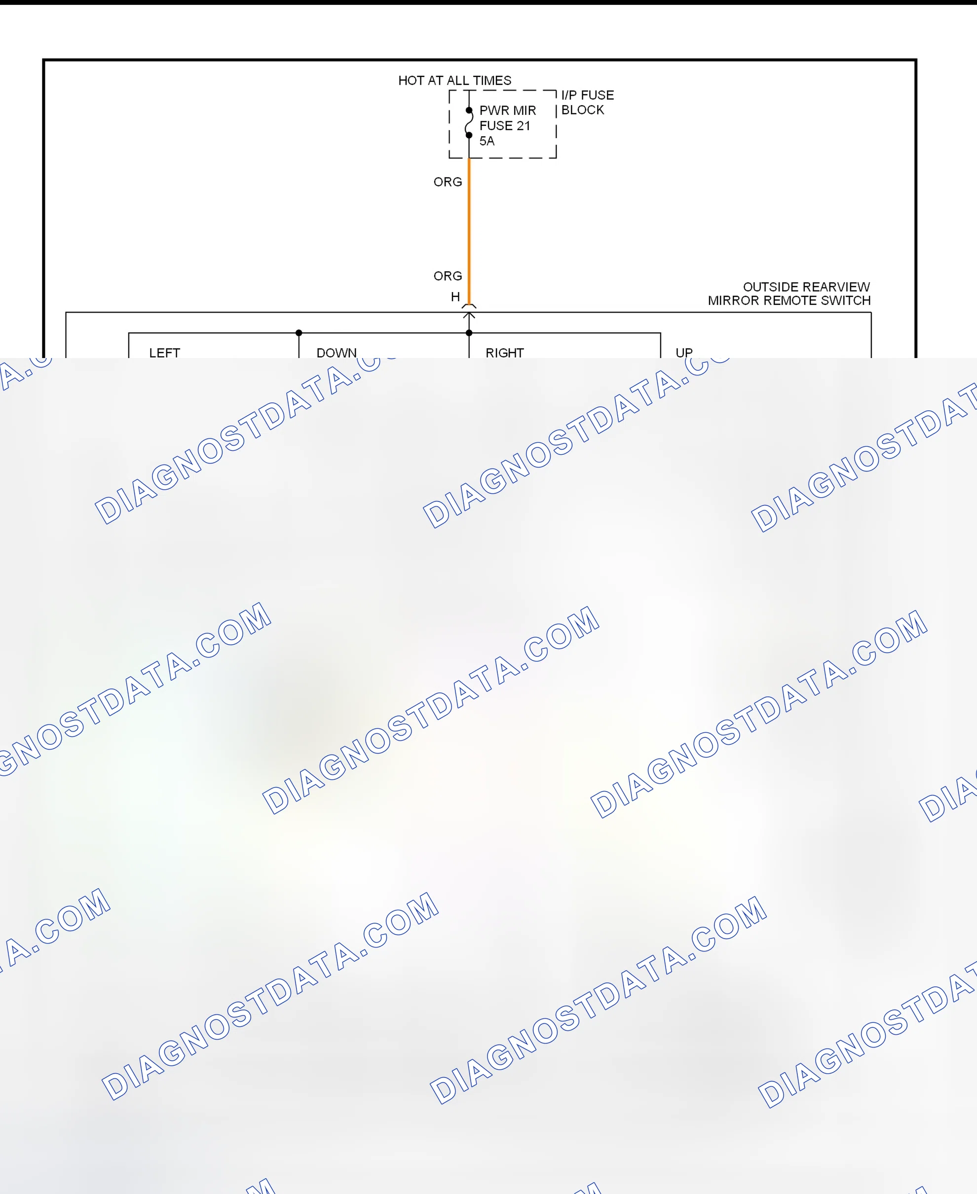 Fig. 7: Power Mirror System Wiring Diagram (Astro & Safari)