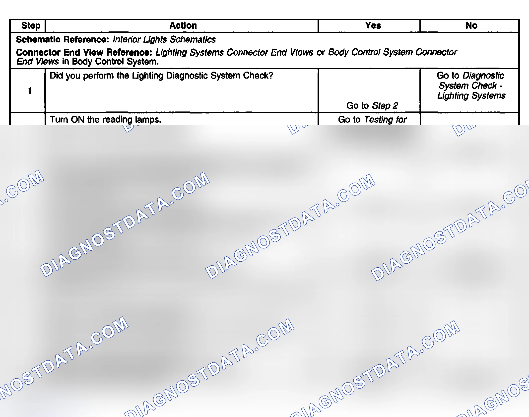 Scheme 236: Reading Lamp(s) Inoperative