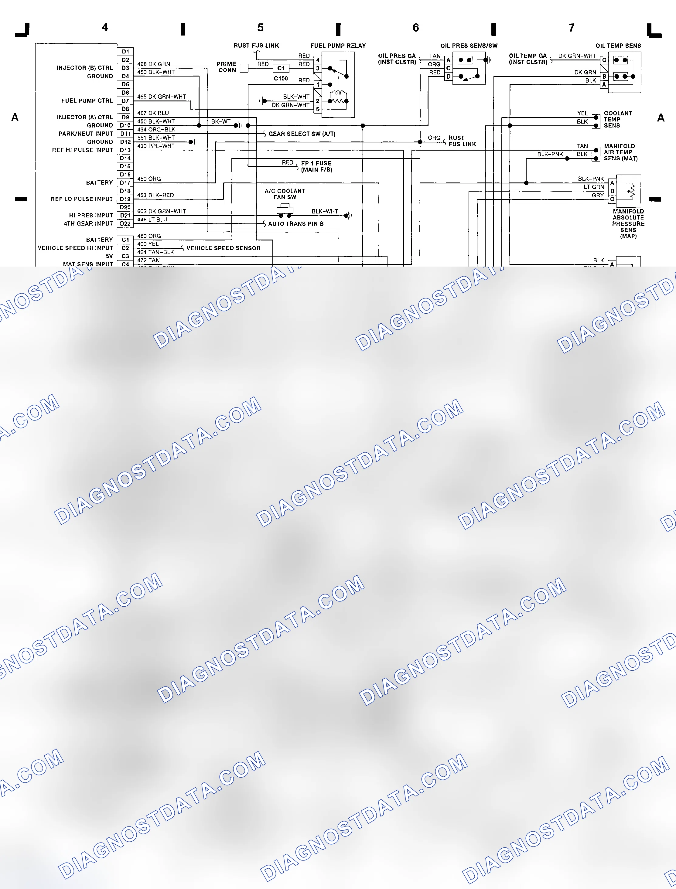 Scheme 46: 5.7L (VIN 8) ECM Wiring Diagram (Corvette)