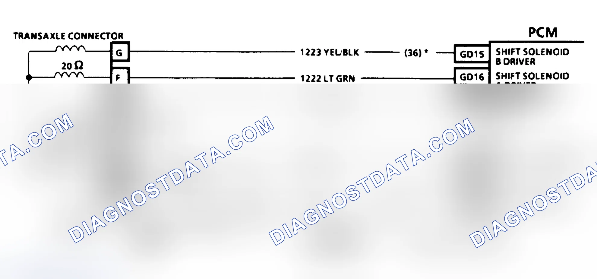 Scheme 115: CODE 36, SHIFT CONTROL PROBLEM - 3.8L C & E BODIES W/4T60E TRANSAXLE